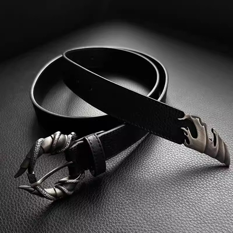 CATSSTAC 燭龍頭層牛皮帶