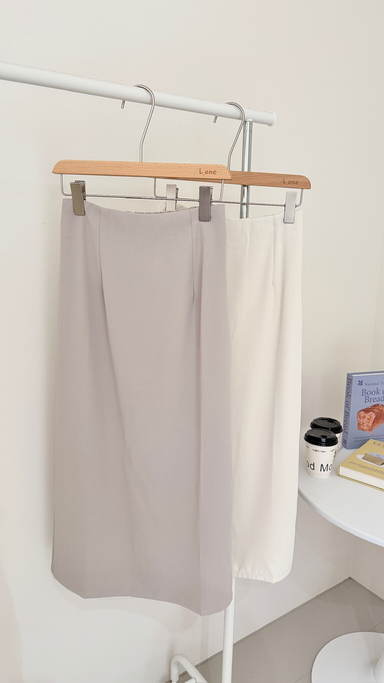 後開衩西裝長裙