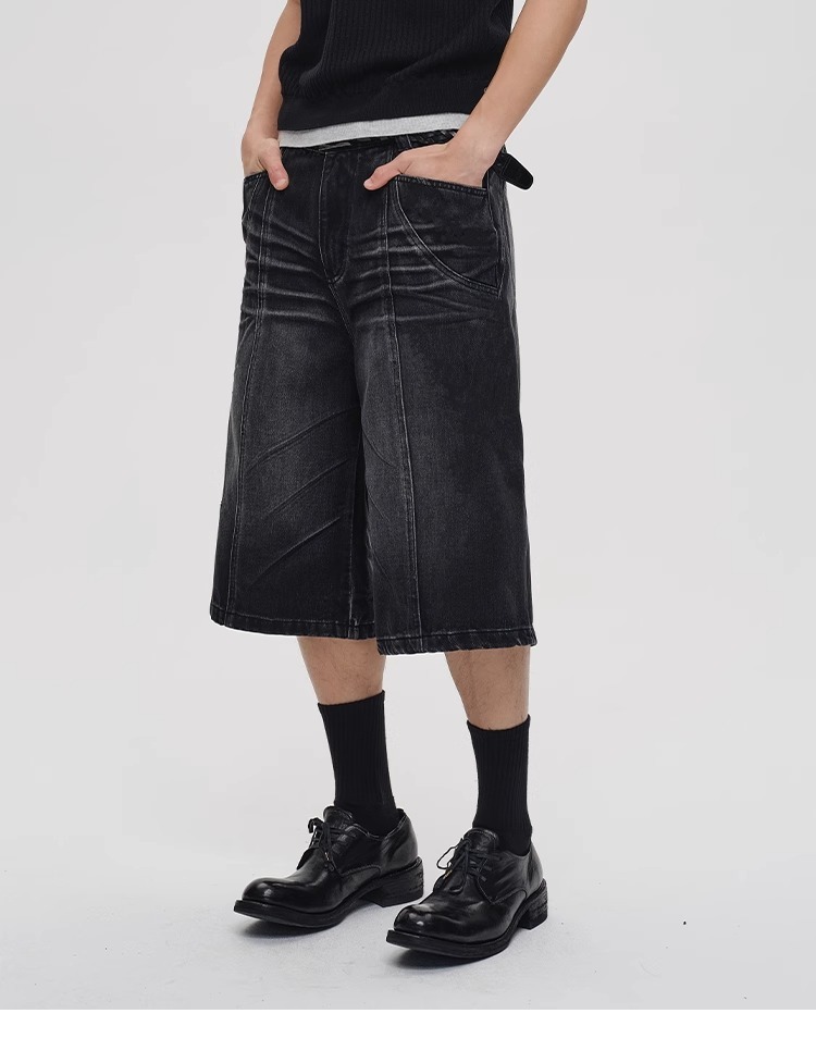 CATSSTAC 破峰立體貓須七分褲