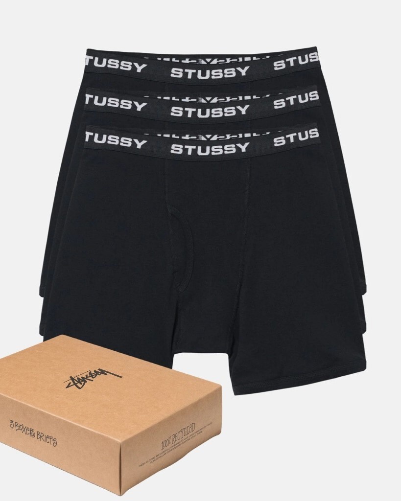 新品・未使用STUSSY BOXER BRIEFS 3 PACK Black Buy Stussy Boxer Briefs (3 Pack) 'Black' - 112251 BLAC | GOAT