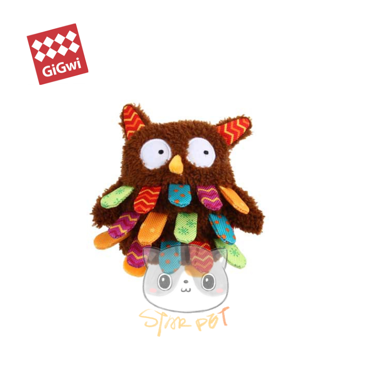 Gigwi Plush Friendz Series Lovely Owl Dog Toy
