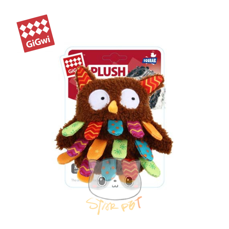 Gigwi Plush Friendz Series Lovely Owl Dog Toy