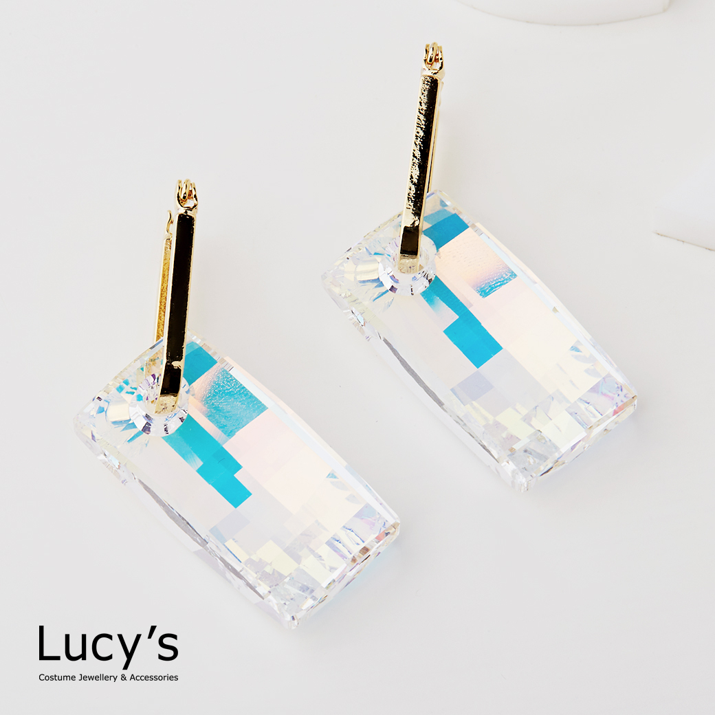 馬賽克 易扣耳環 (二色) (123183/123184)