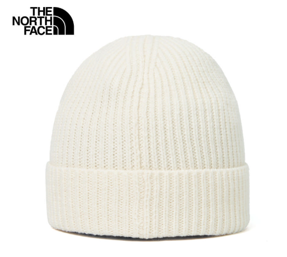 【The North Face 北面】米色LOGO針織毛帽｜保暖百搭 情侶款 冬季街頭風 | JUN25