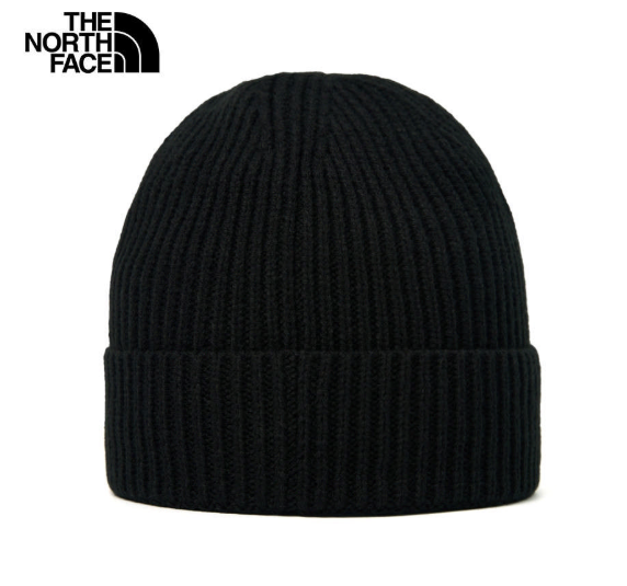 【The North Face 北面】黑色LOGO針織毛帽｜保暖百搭 情侶款 冬季街頭風 |  JUN25