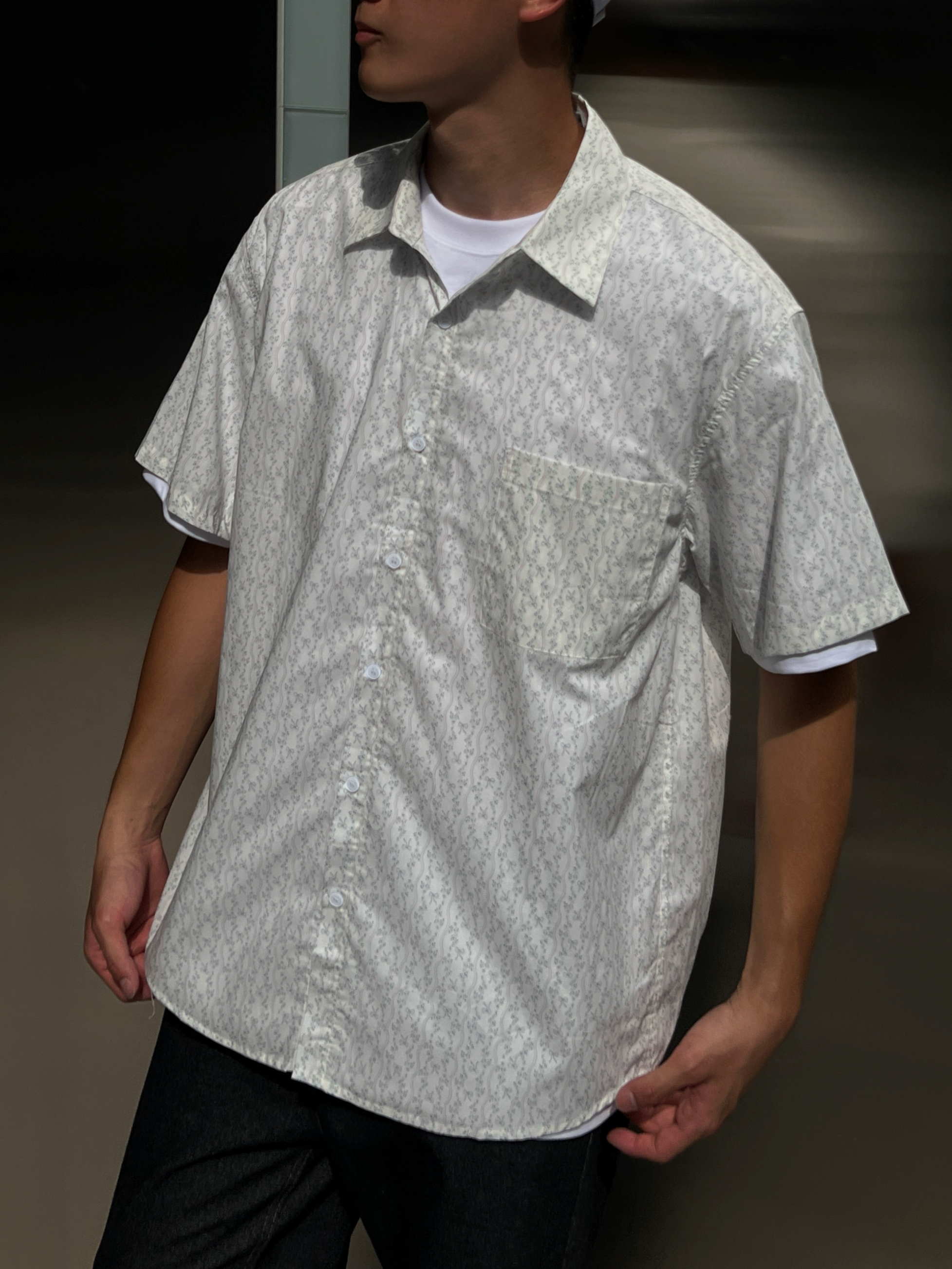 [1atm] city-薰紫花襯衫