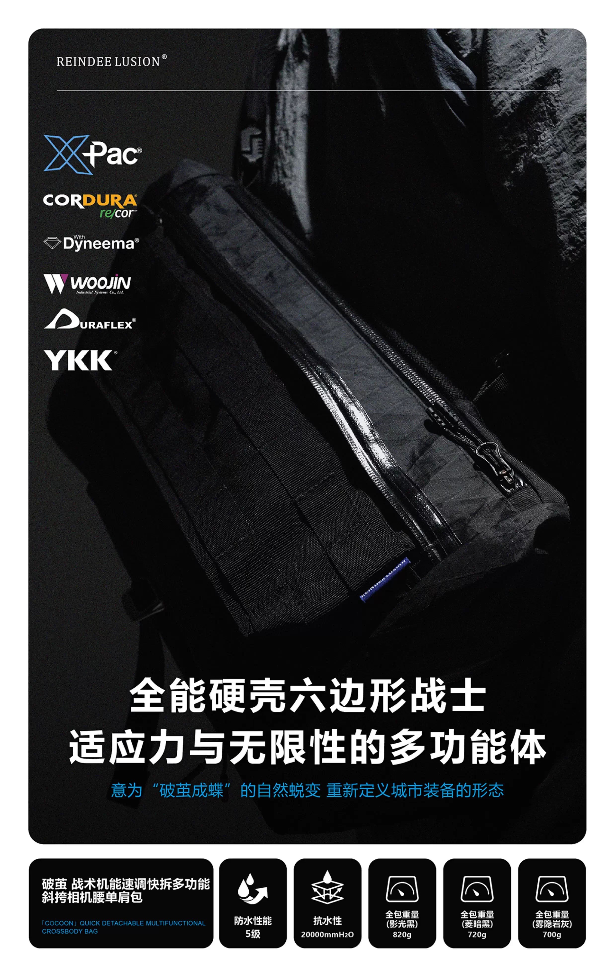 RL | REINDEE LUSION 破繭戰術機能速調快拆多功能斜背相機單肩包