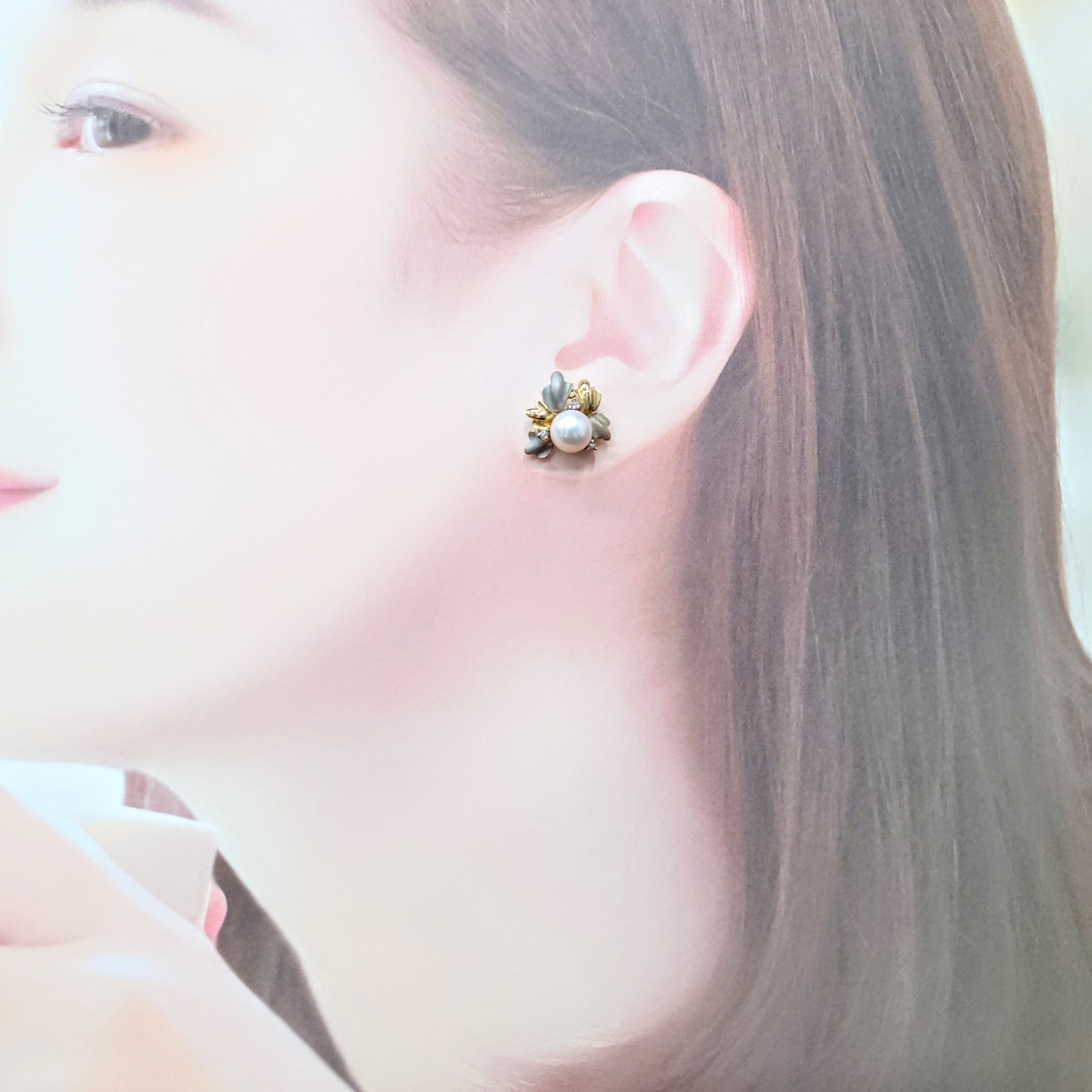 14K Gold Pearl Earrings