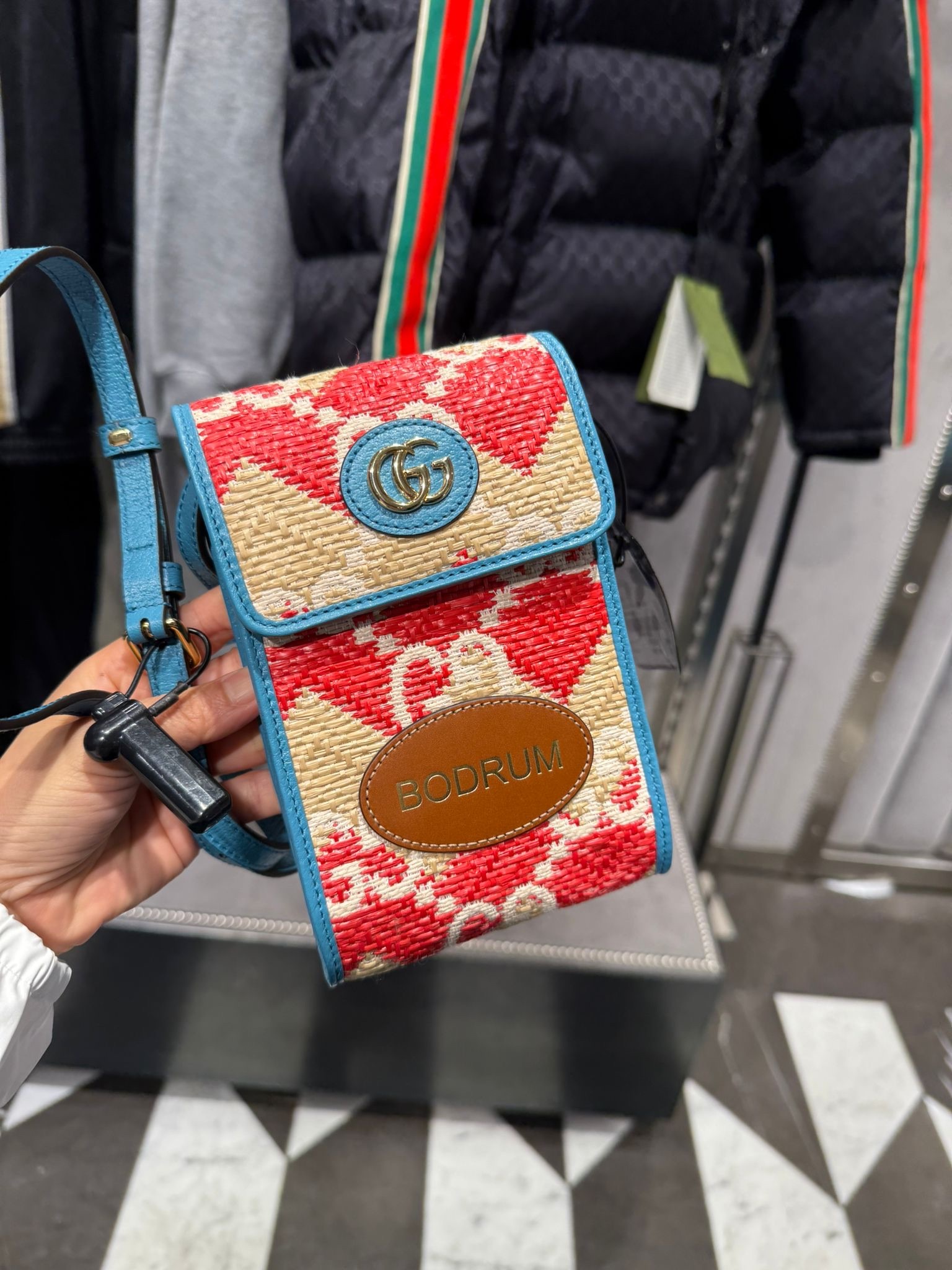 Gucci Bag Resort Straw GG Mini Bag Multicolor