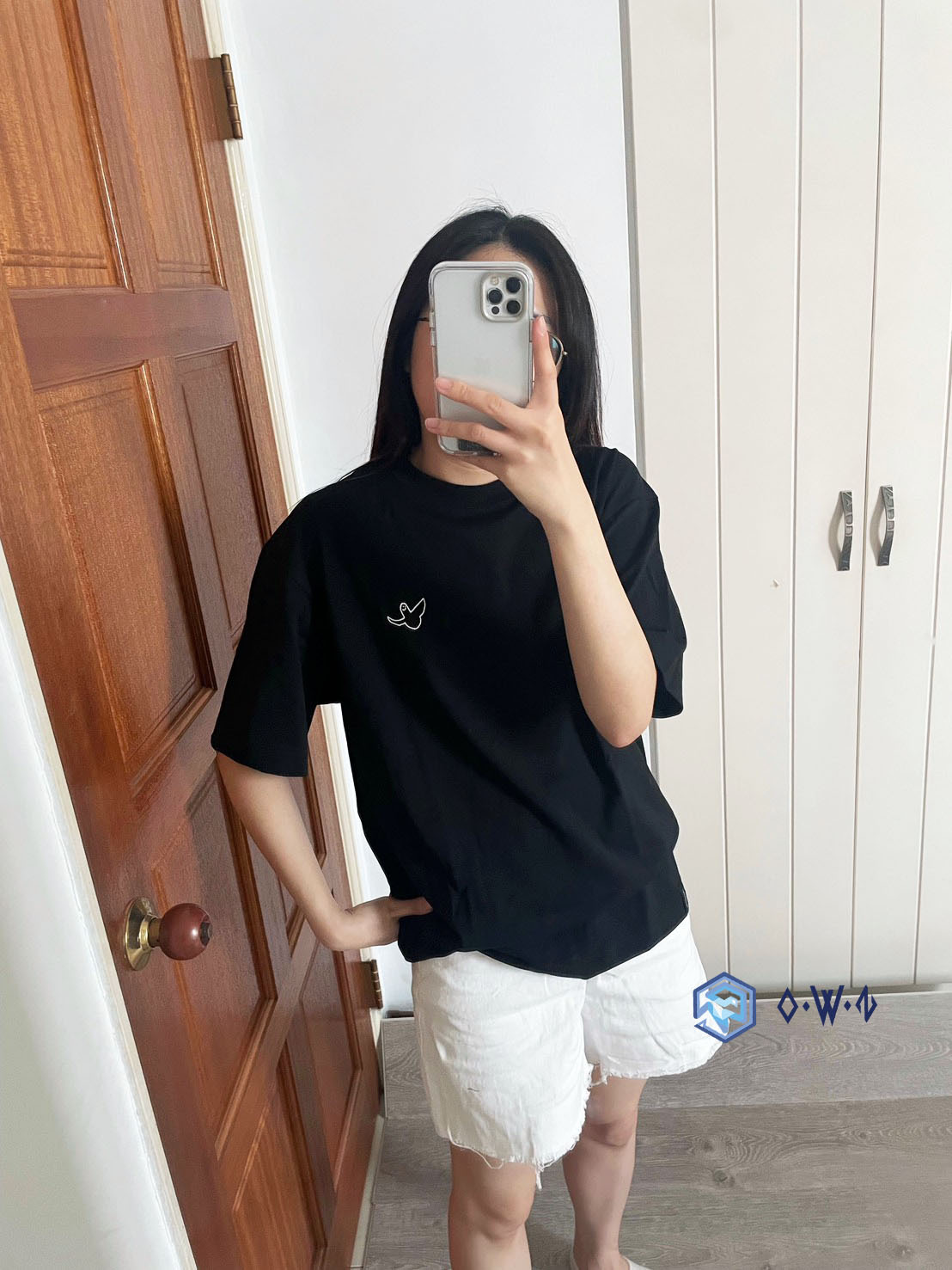 【OWN】Mark Gonzales 短袖上衣 夏季 涼感 透氣 快乾 素T 不分男女 兩件組 黑色 白色 Z252UST011001