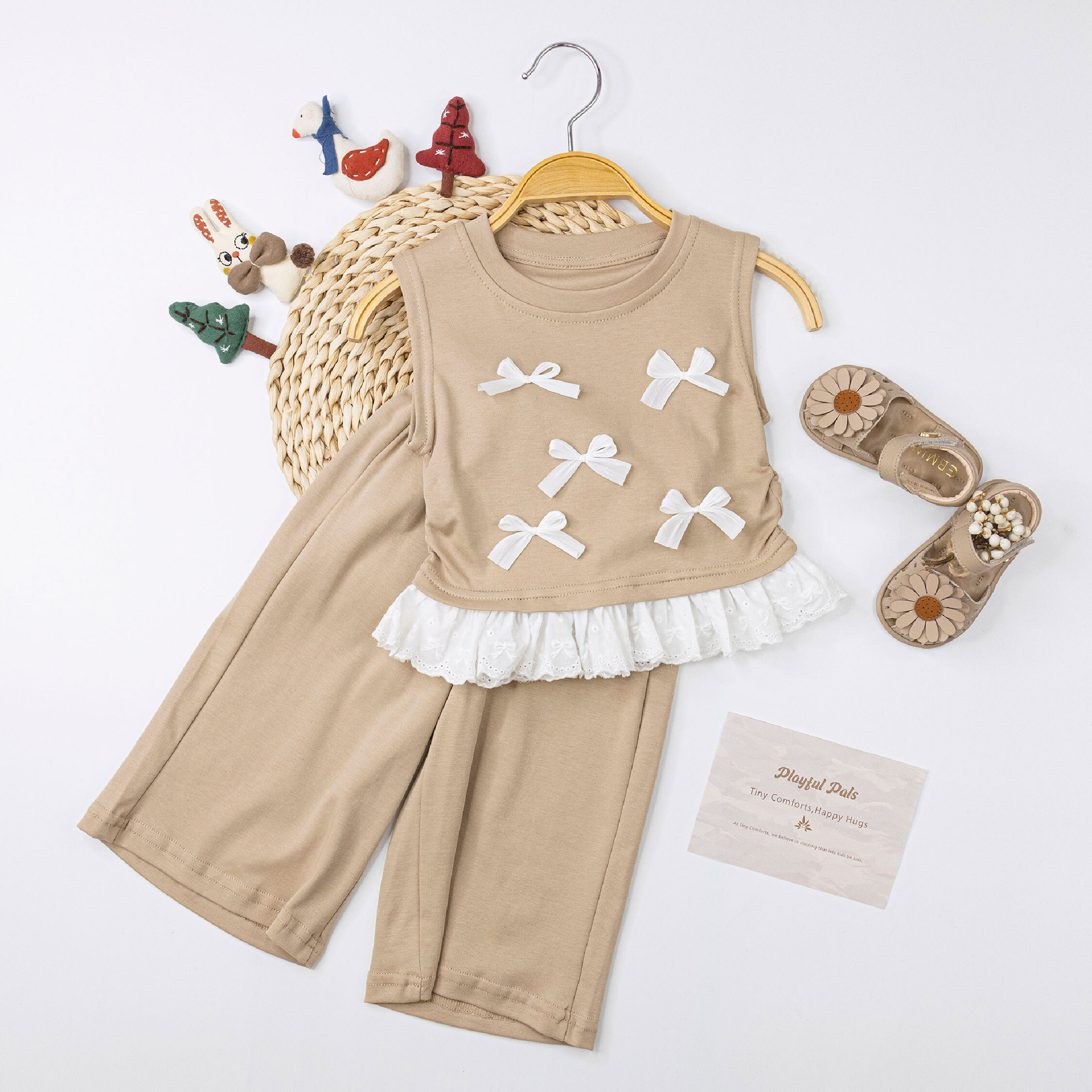 【H50561】質感緞面蝴蝶結設計套裝＊二色