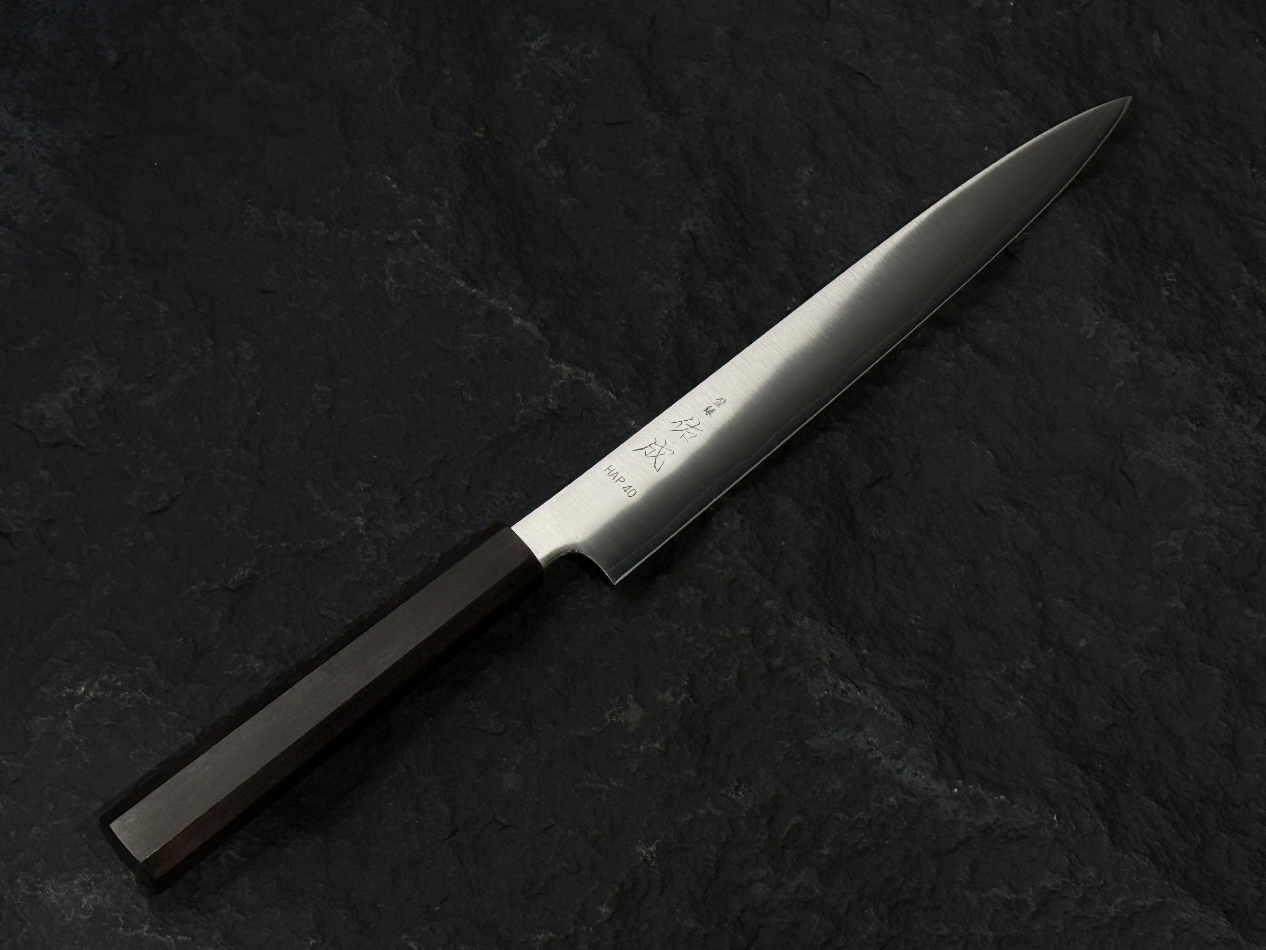 佑成 HAP40 超粉末鋼 三層 筋引 黑檀柄