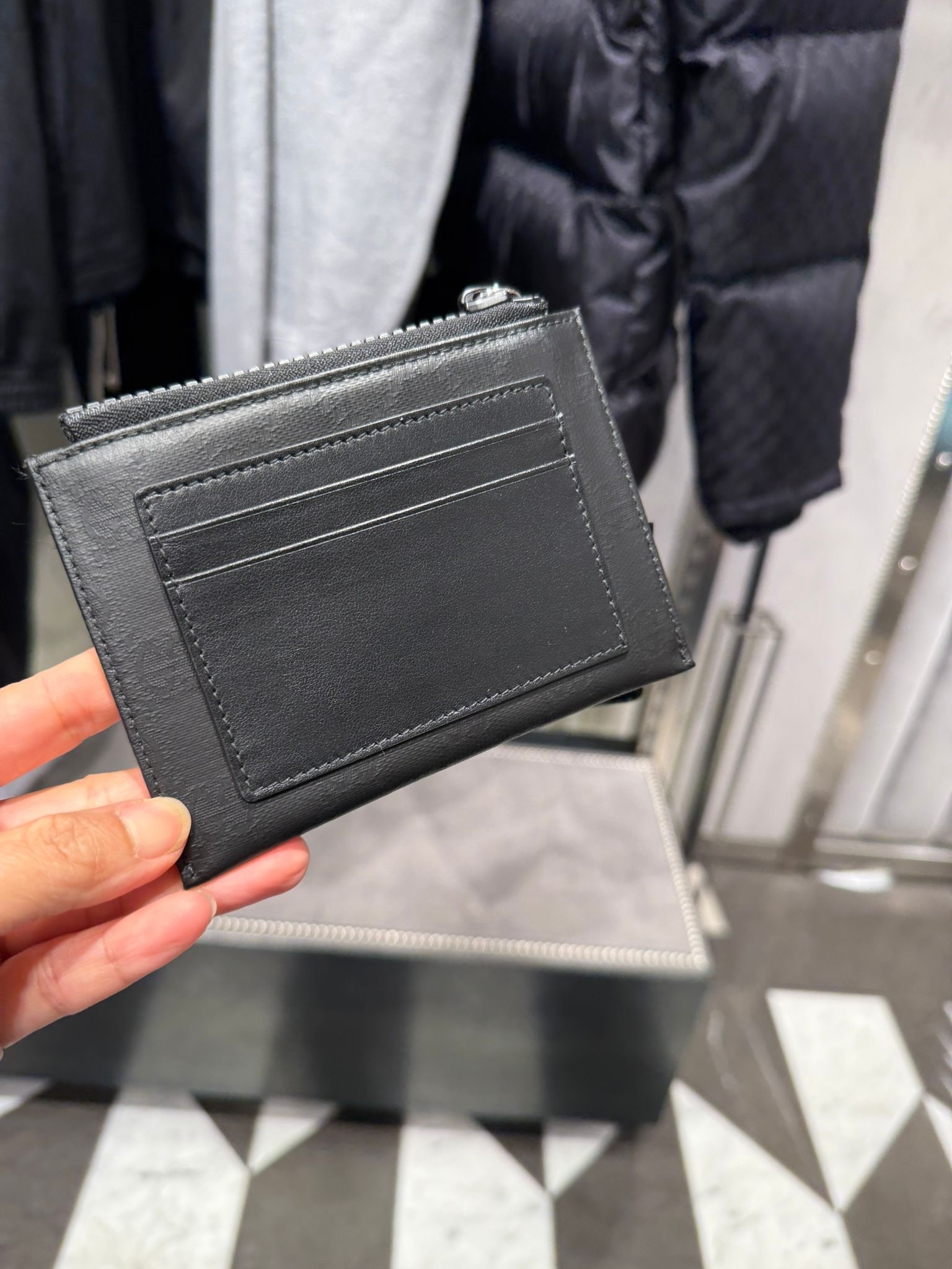 Gucci GG patch Card case cardholder Black