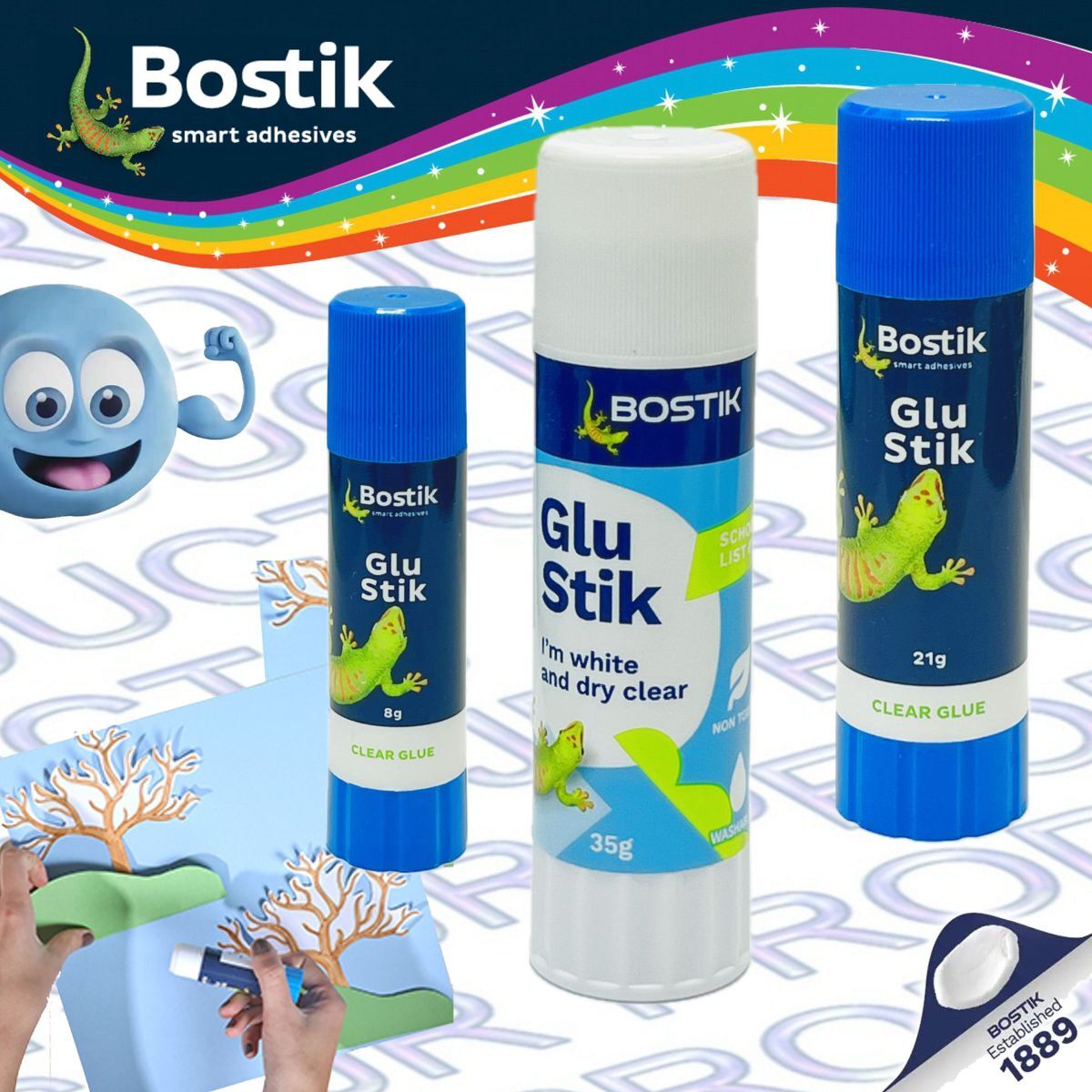 Bostik - "Glu Stik" 槳糊筆 (8克+21克+35克) - 3 支