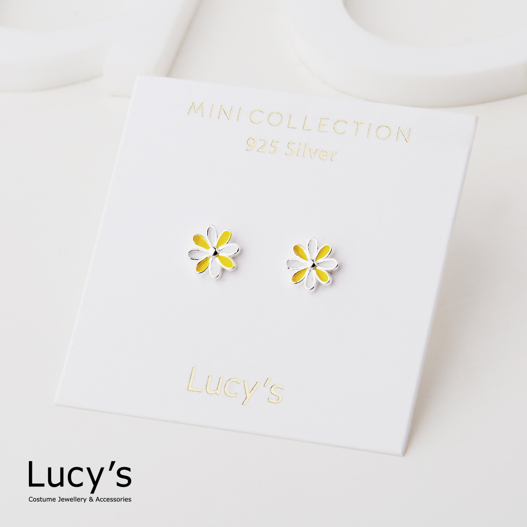 *925純銀〔輕銀系列〕沁夏小花 耳環 (四色) (123745/123746/123747/123748)