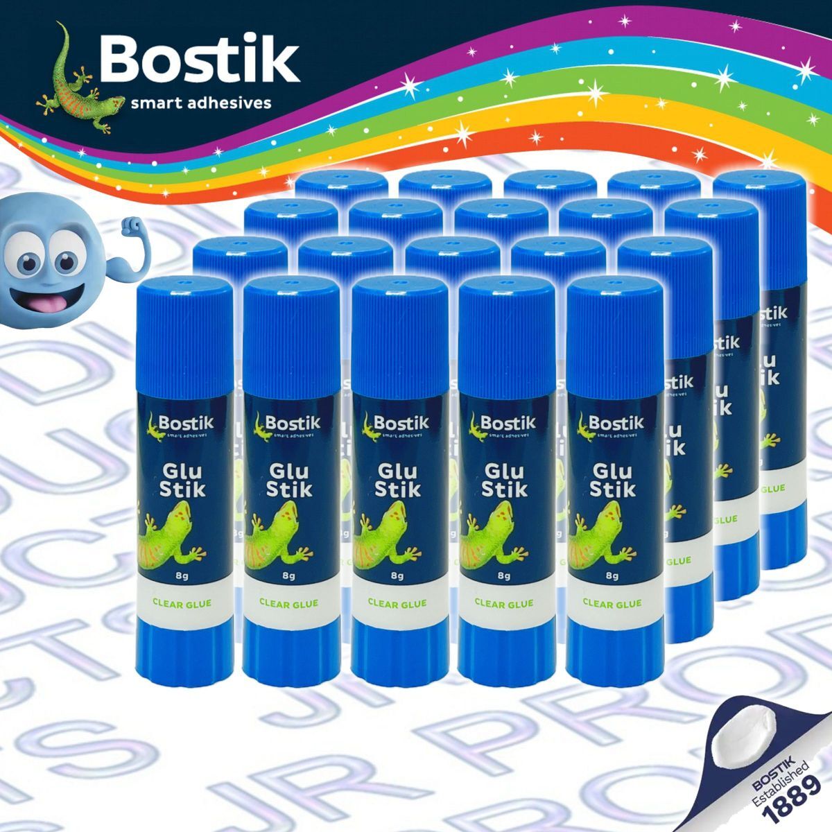 Bostik - "Glu Stik" 透明 槳糊筆 (8克) - 20支