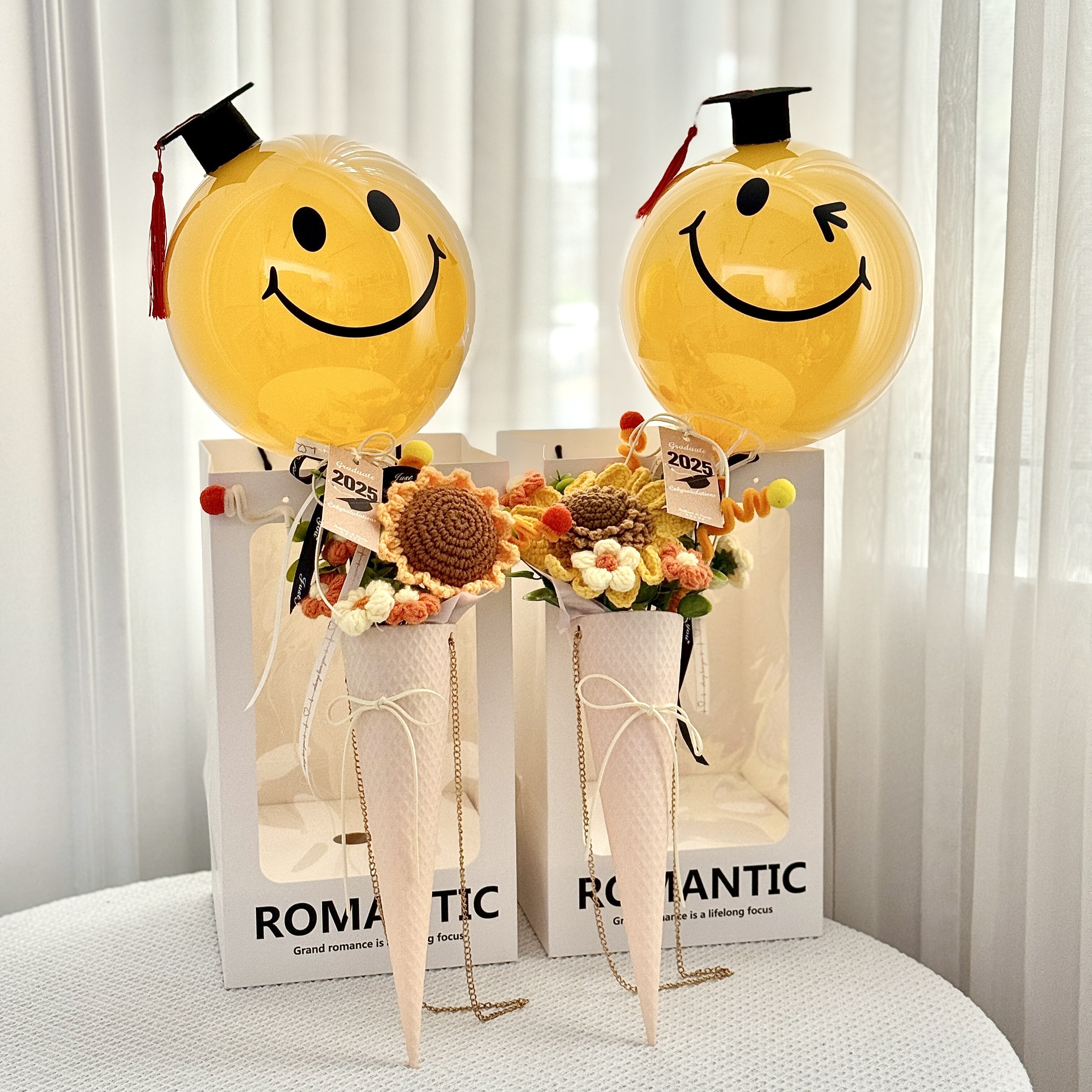 畢業單品丨針織向日葵甜筒花束