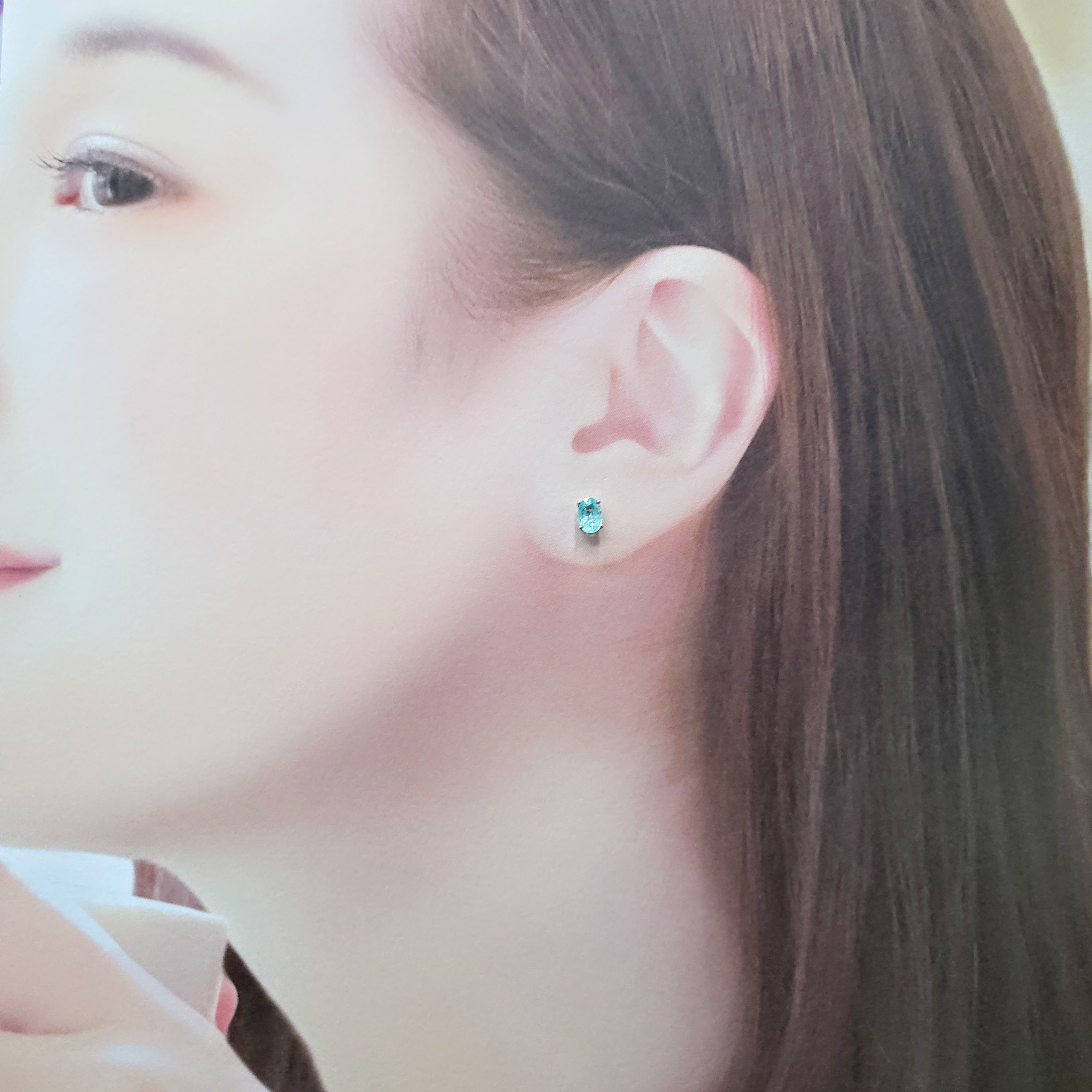 18K White Gold 0.91ct Paraiba Earrings