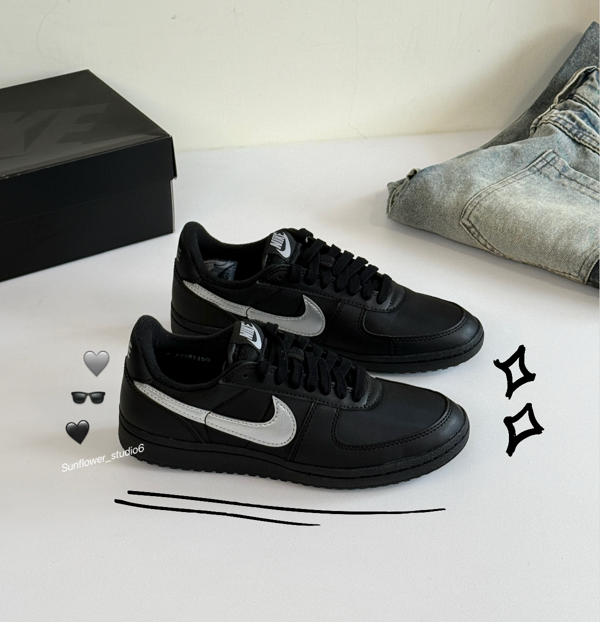 Nike Field General 黑底銀勾 黑色 低筒 休閒 德訓鞋 女鞋 FZ5593-001/預購