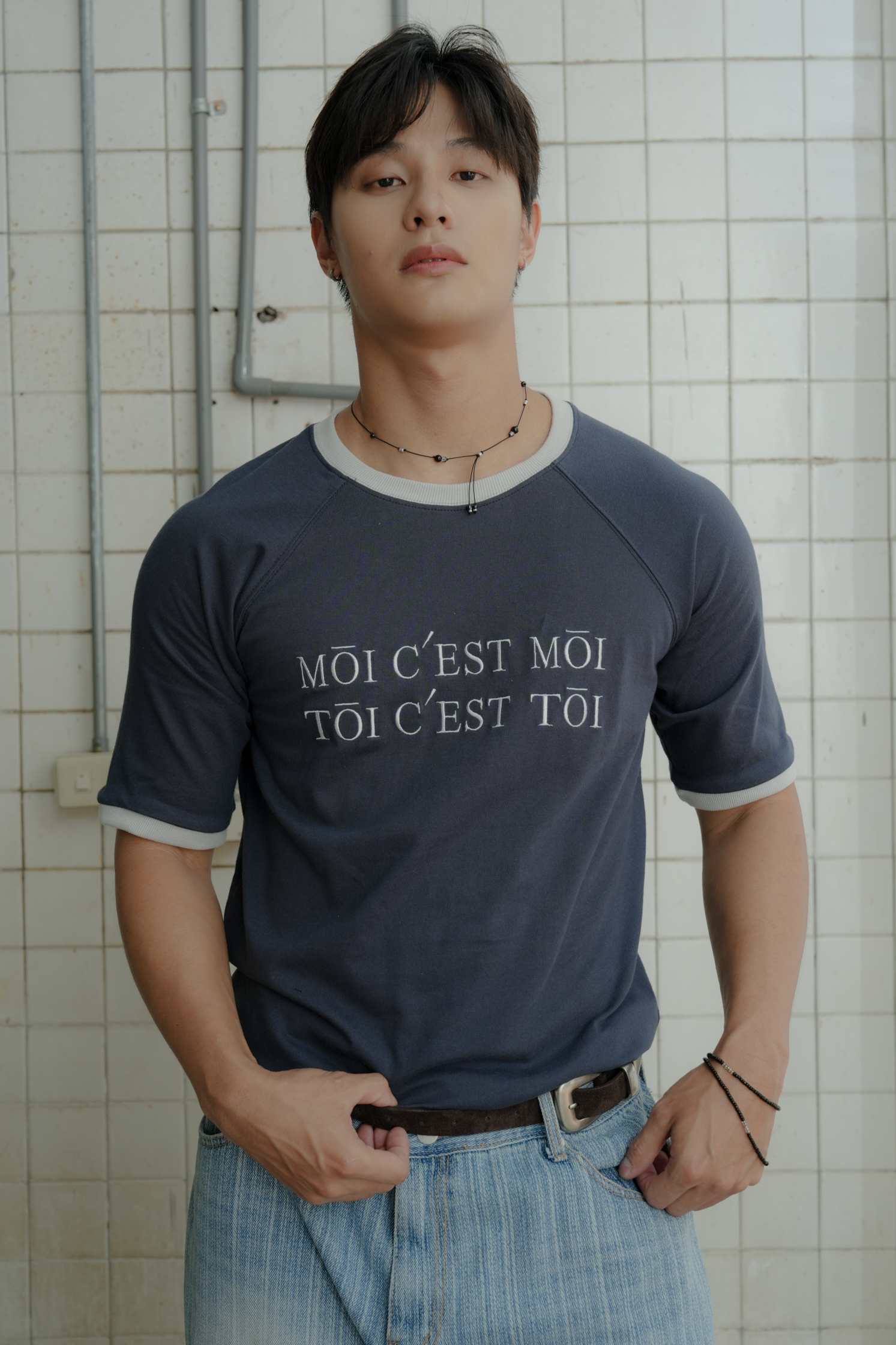Moi & Toi Embroidered Tee #上衣