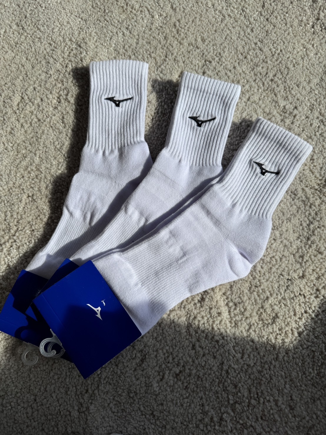 【現貨】Mizuno 美津濃 白色 復古運動襪 透氣排汗