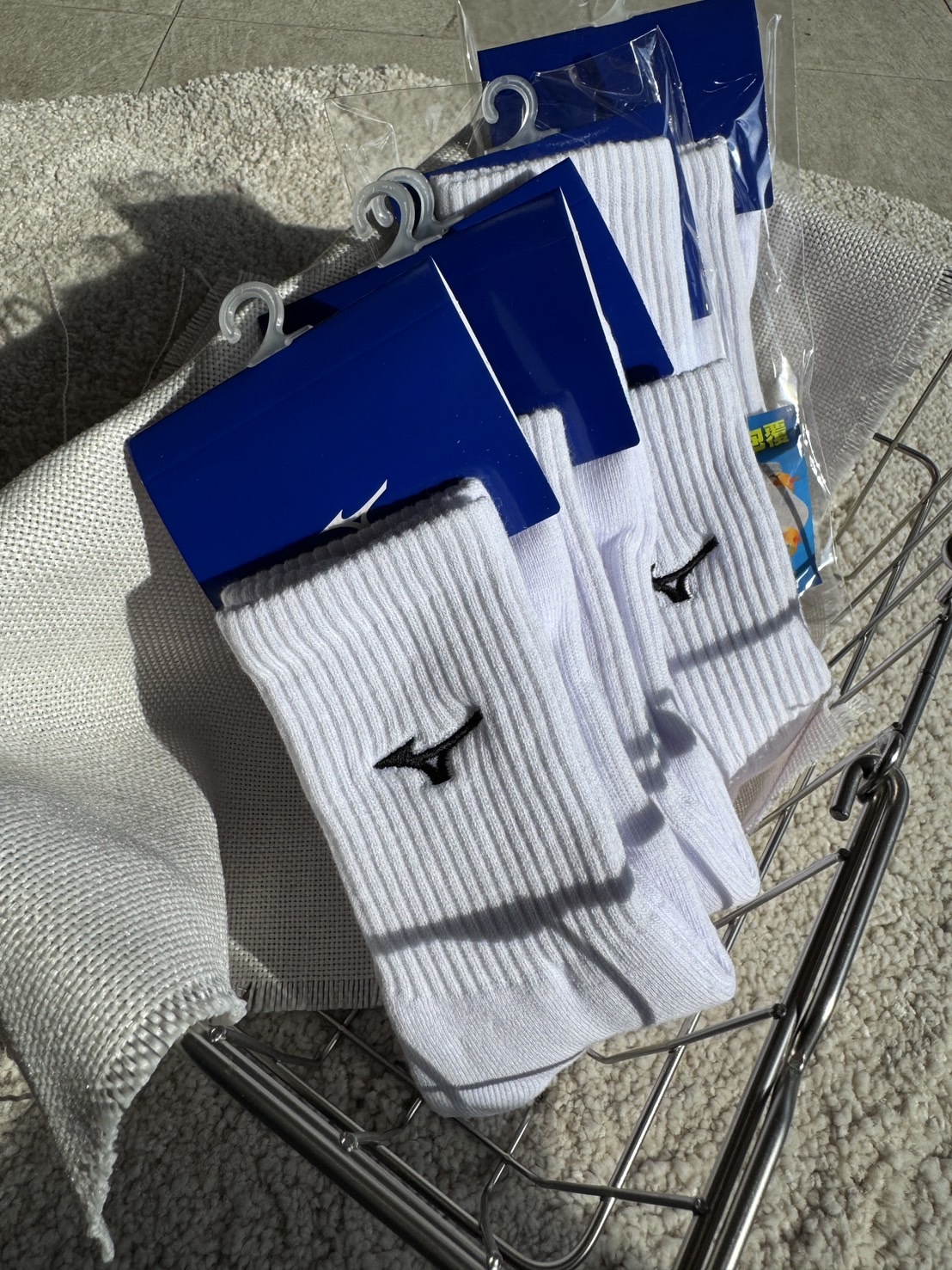 【現貨】Mizuno 美津濃 白色 復古運動襪 透氣排汗