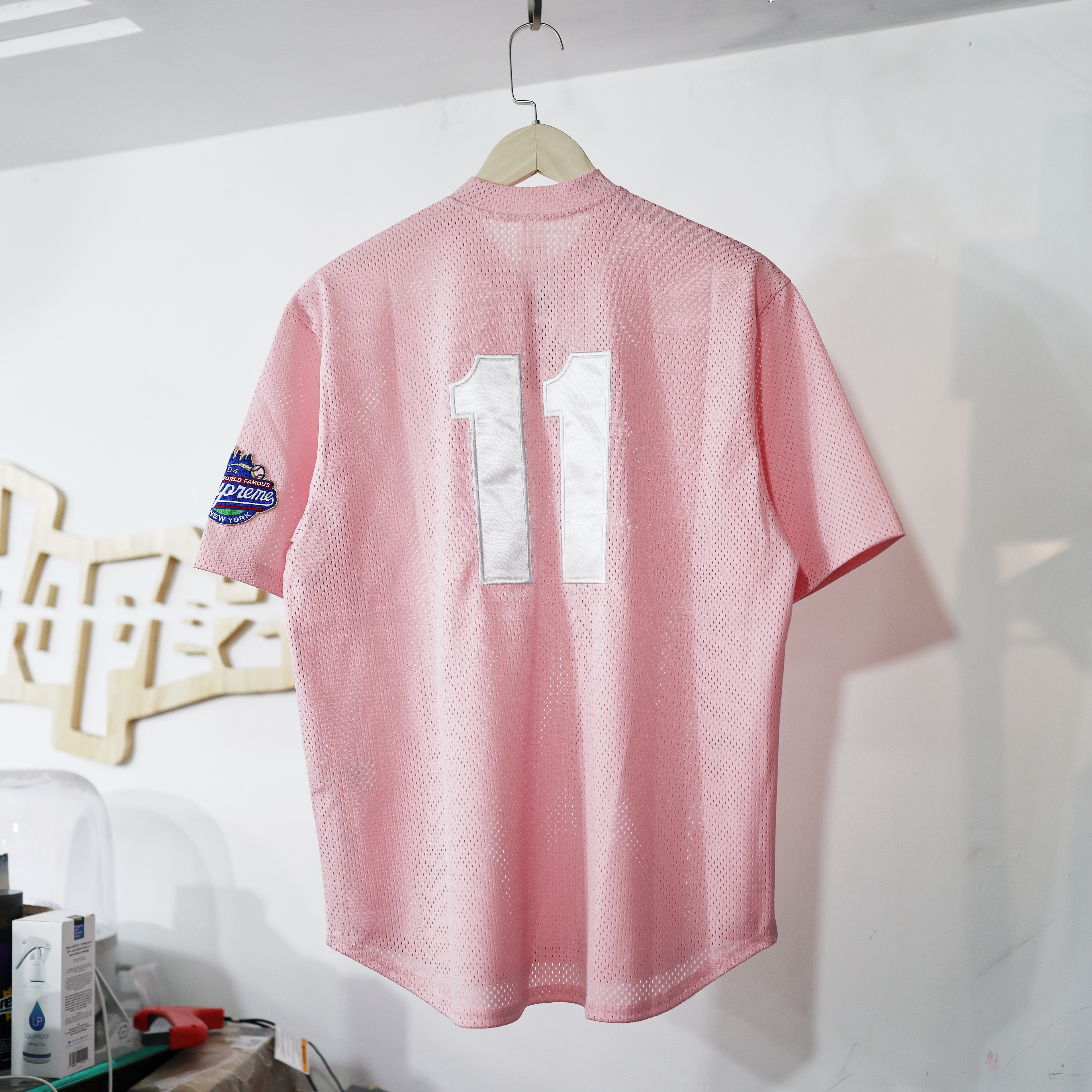 SUPREME SS25 S LOGO BASEBALL HENLEY Pink 棒球球衣