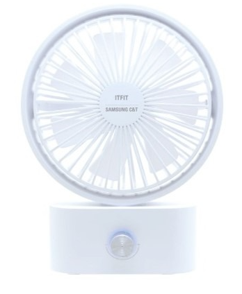 (2026年新年限時優惠) ITFIT by Samsung C&T Rechargeable Desk Fan 無線搖頭座枱風扇 ITFITF05WE