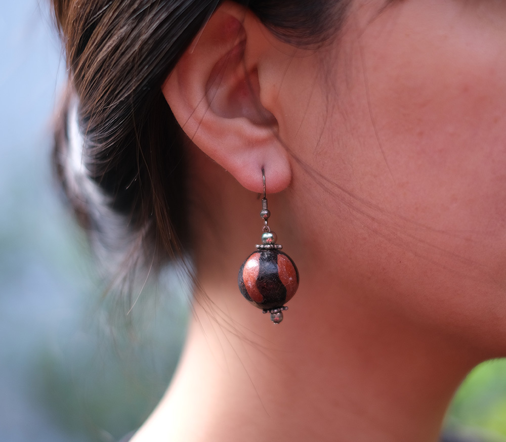 陶耳環｜雙色｜宏都拉斯