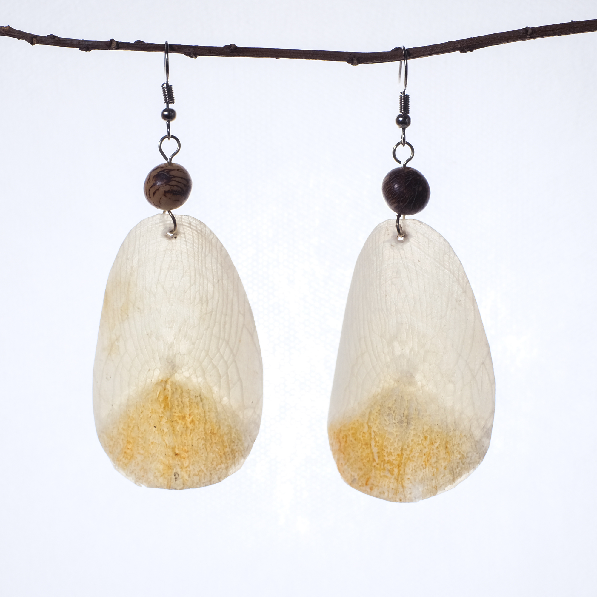 亞馬遜工藝｜魚鱗耳環 悠游 - 大 02｜秘魯