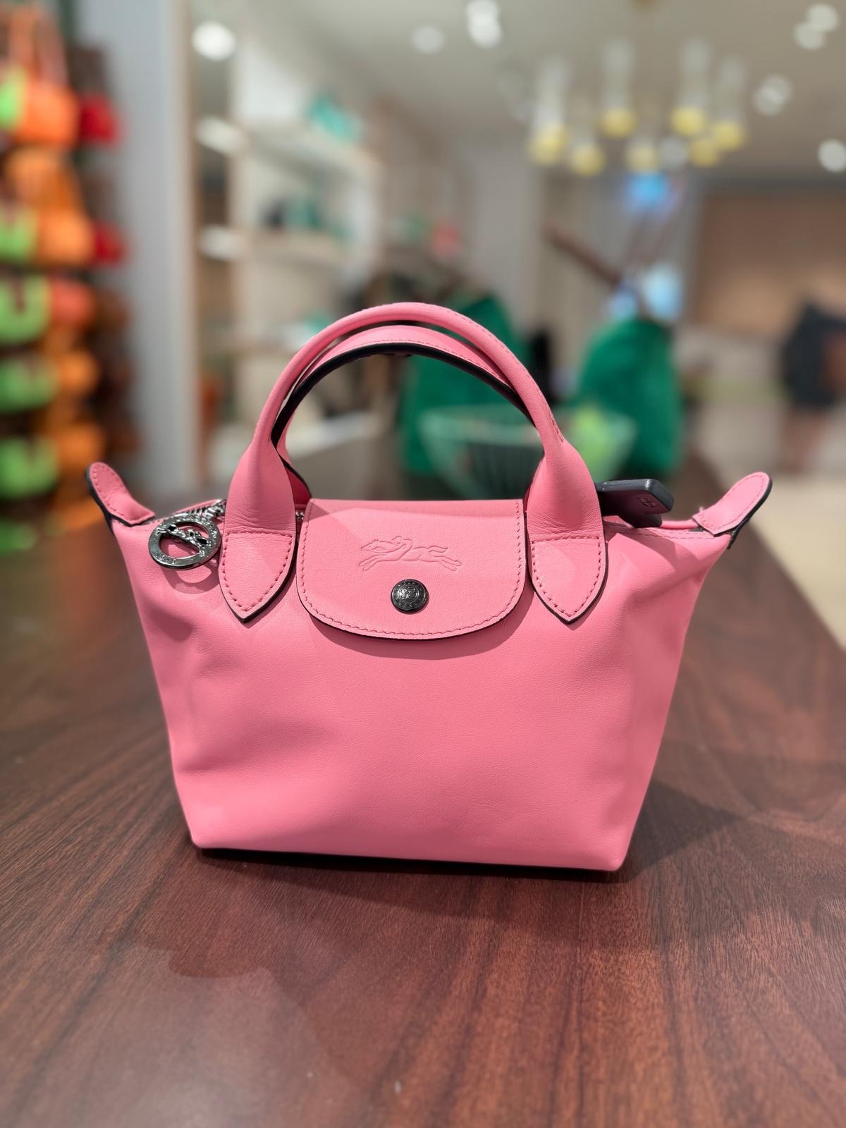 Longchamp lambskin mini crossbody bag pink L1500