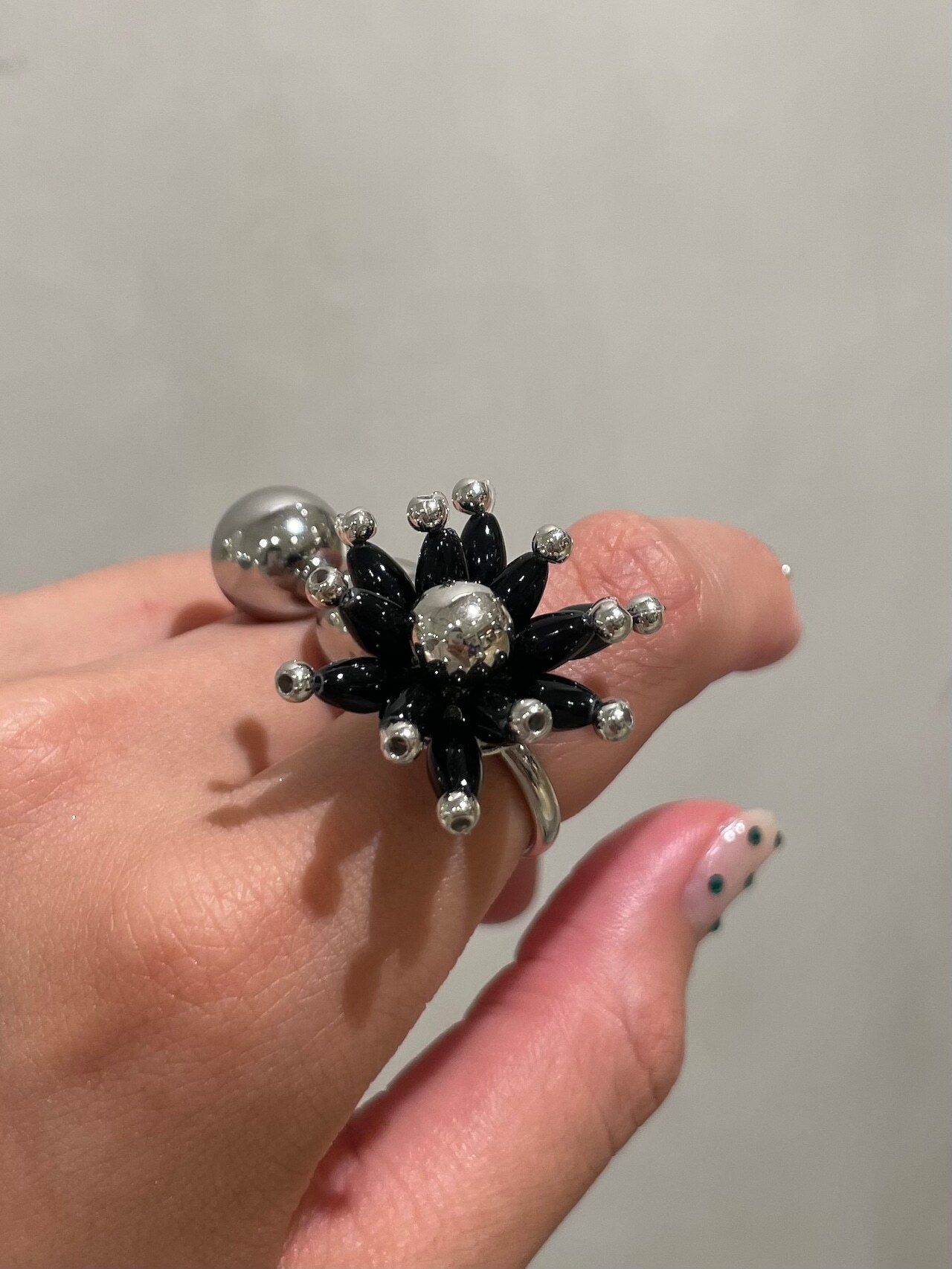 [Chouette Me.] black toge ring | NO.190