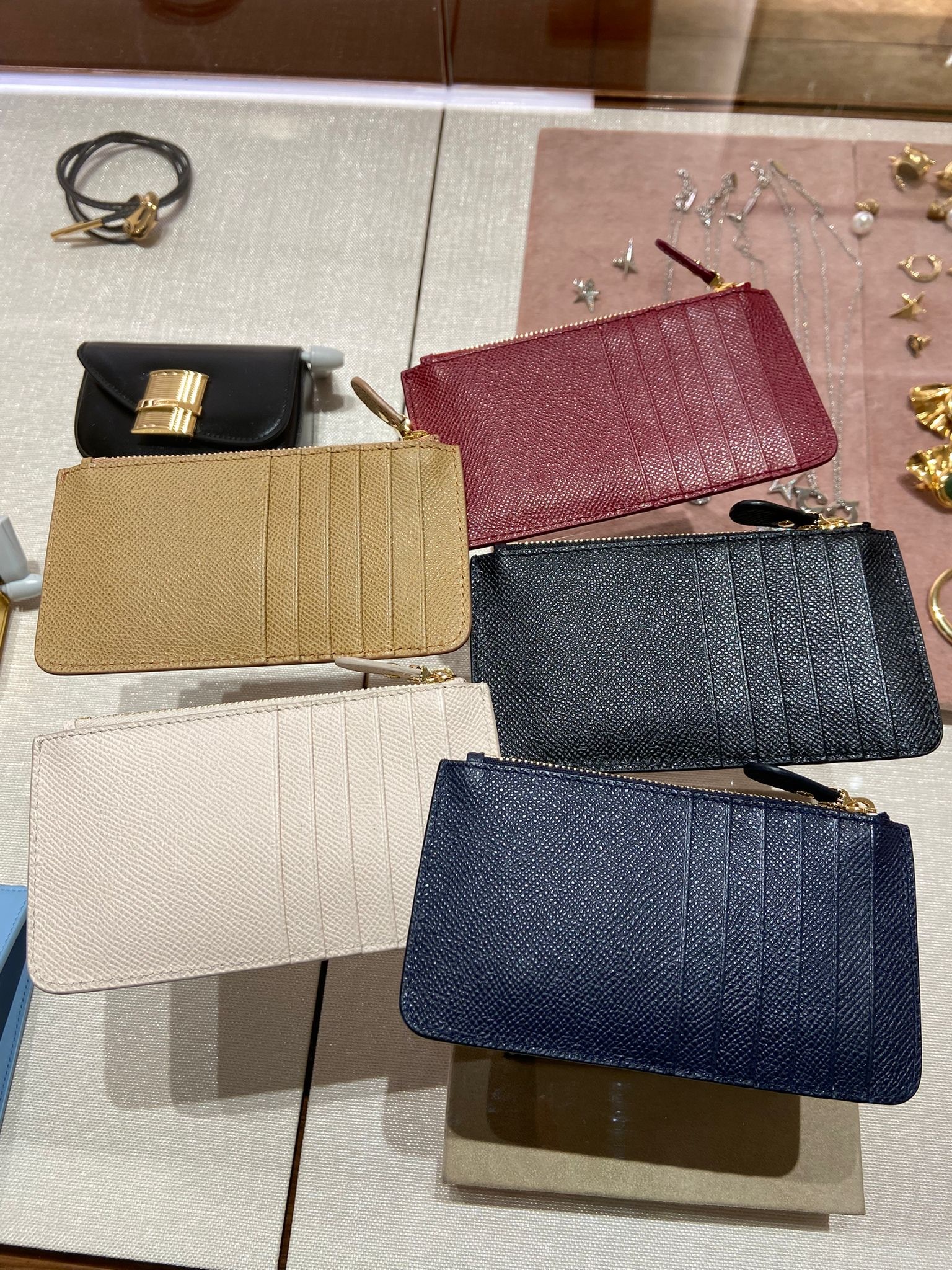 Salvatore Ferragamo Gancini credit card holder in multi color