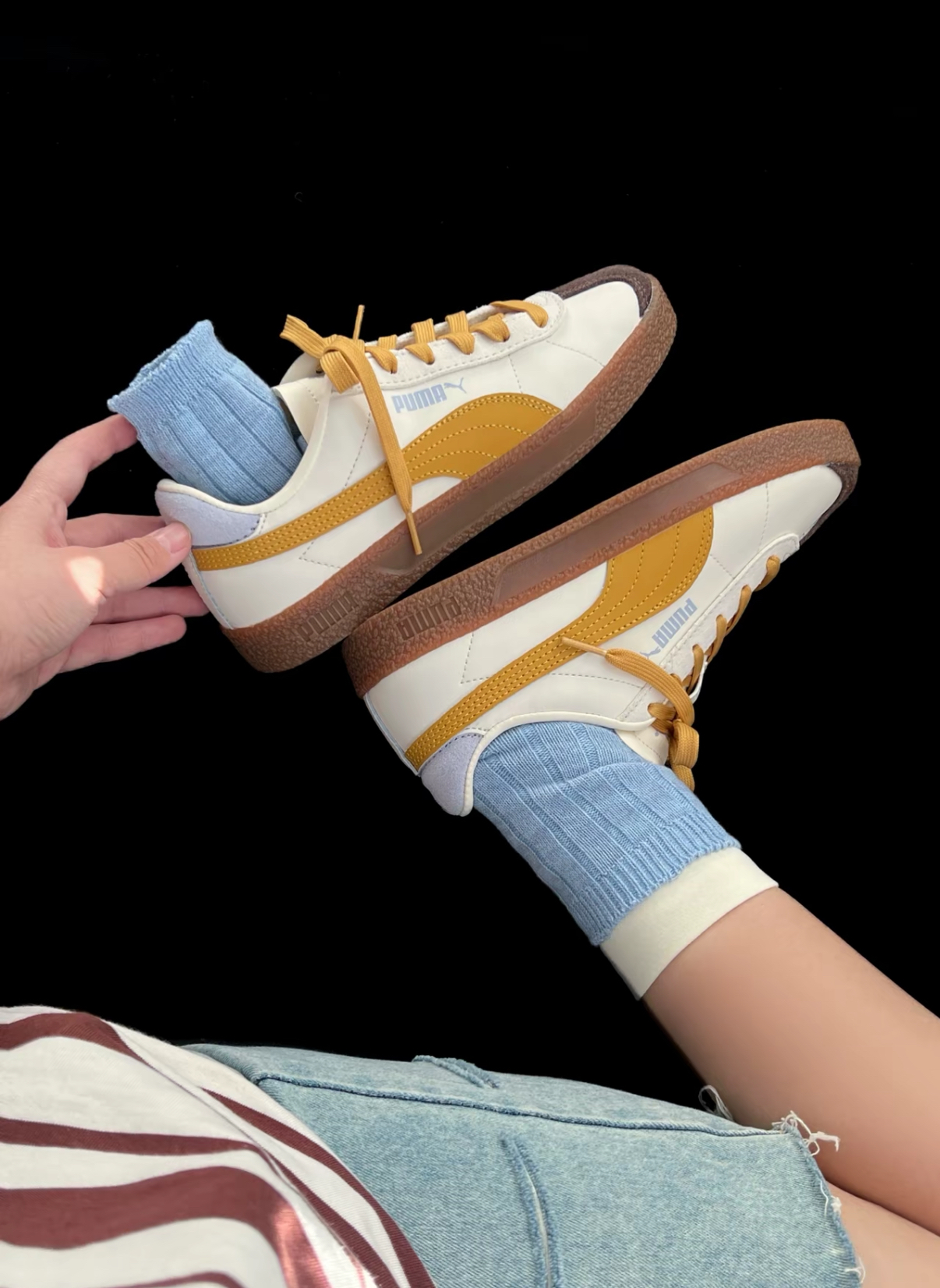 Puma Club SL Suede 焦糖布丁 奶油白 橘色 咖啡色 德訓鞋 焦糖底 401515-10/預購