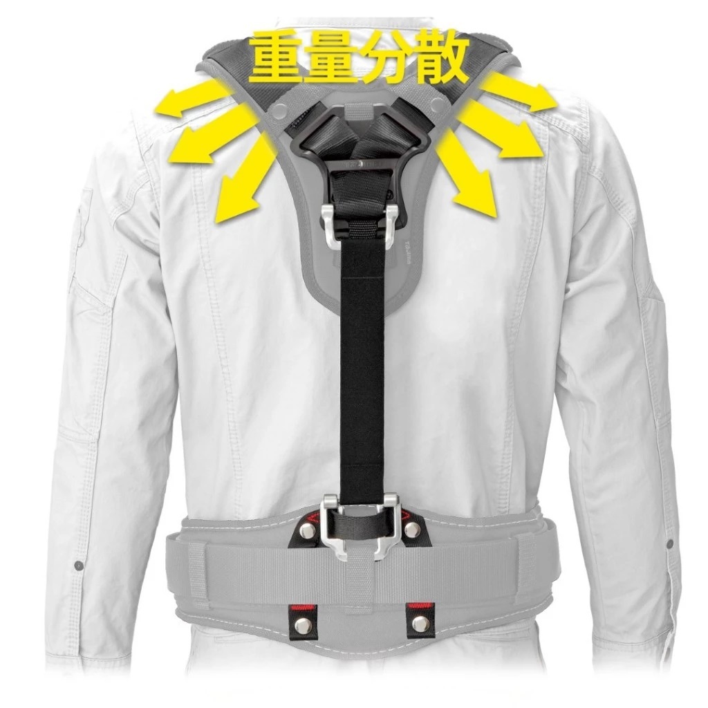 TAJIMA 背負式工作吊帶附安全扣-黑 SFSSF-BK