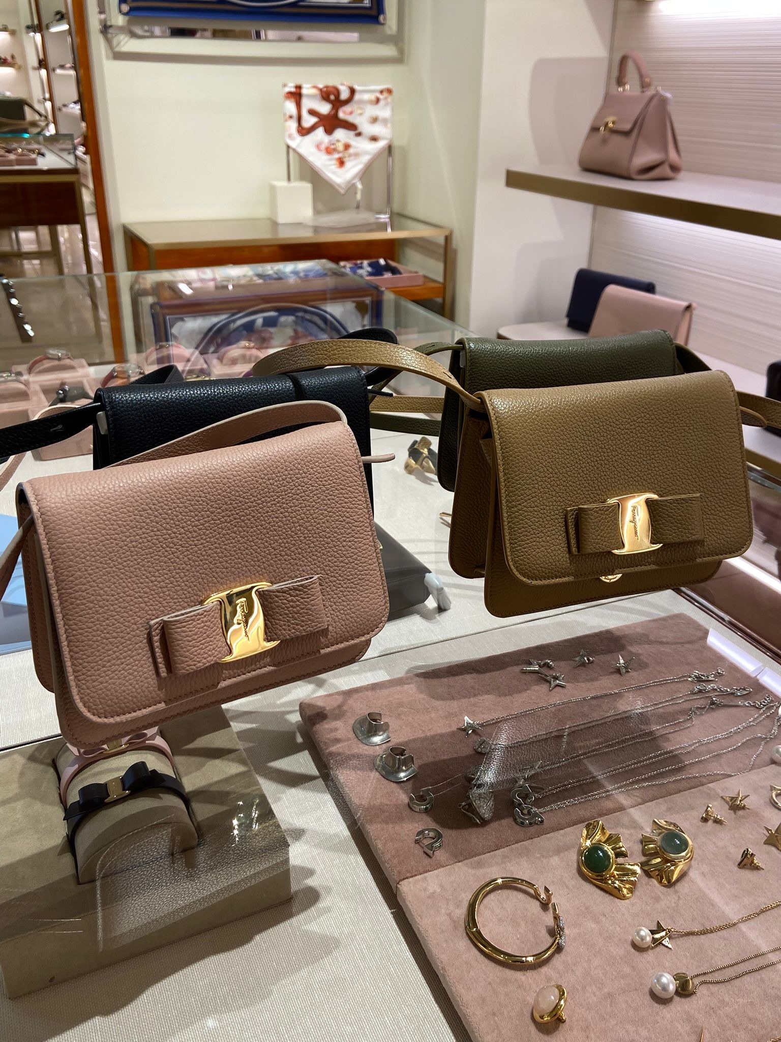 Salvatore Ferragamo bow mini crossbody bag 4 colors