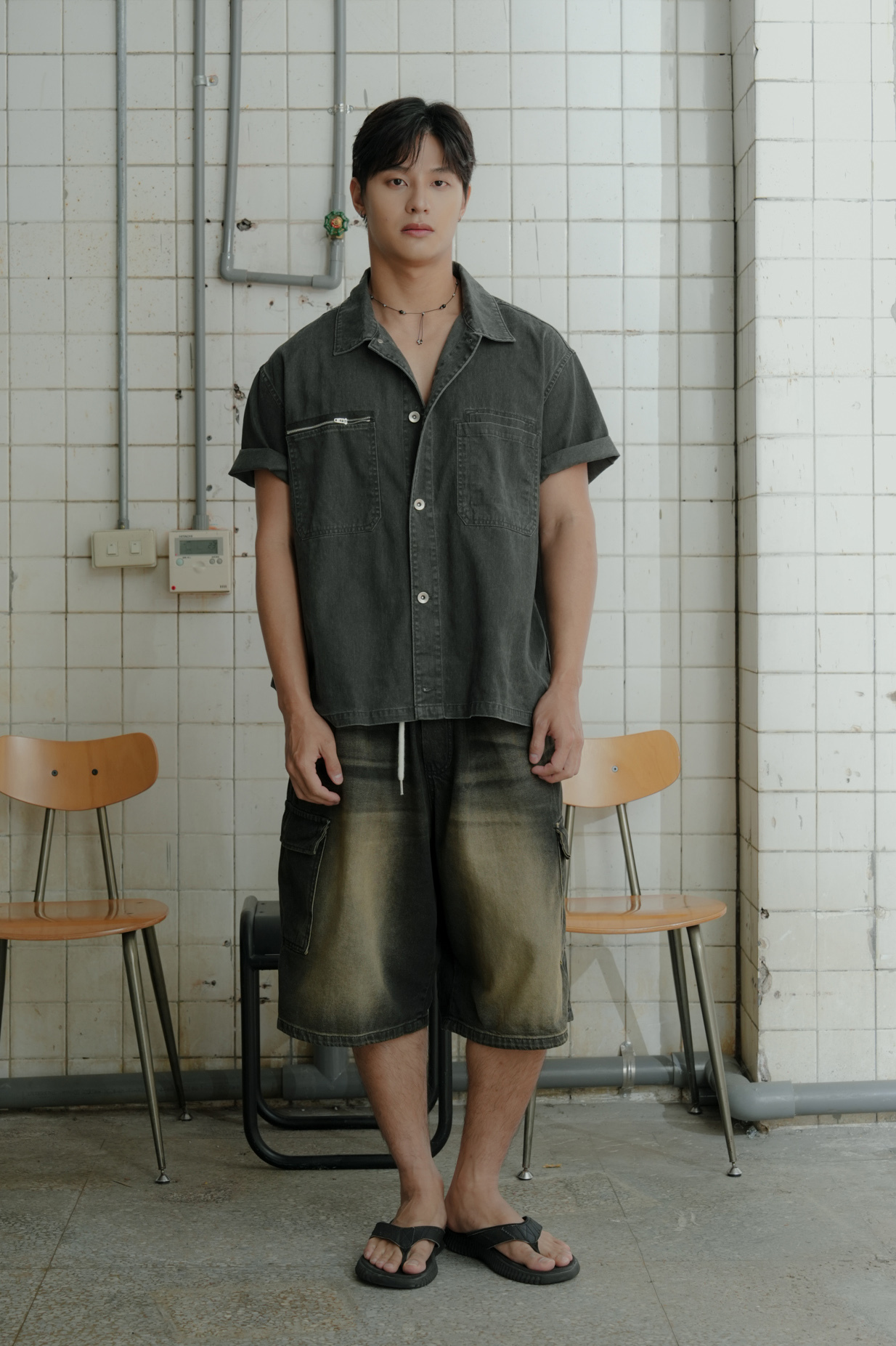 Turn-Up Cuff Dyed Shacket #襯衫