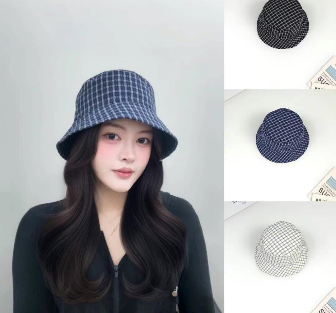 TH4402 格仔紋漁夫帽