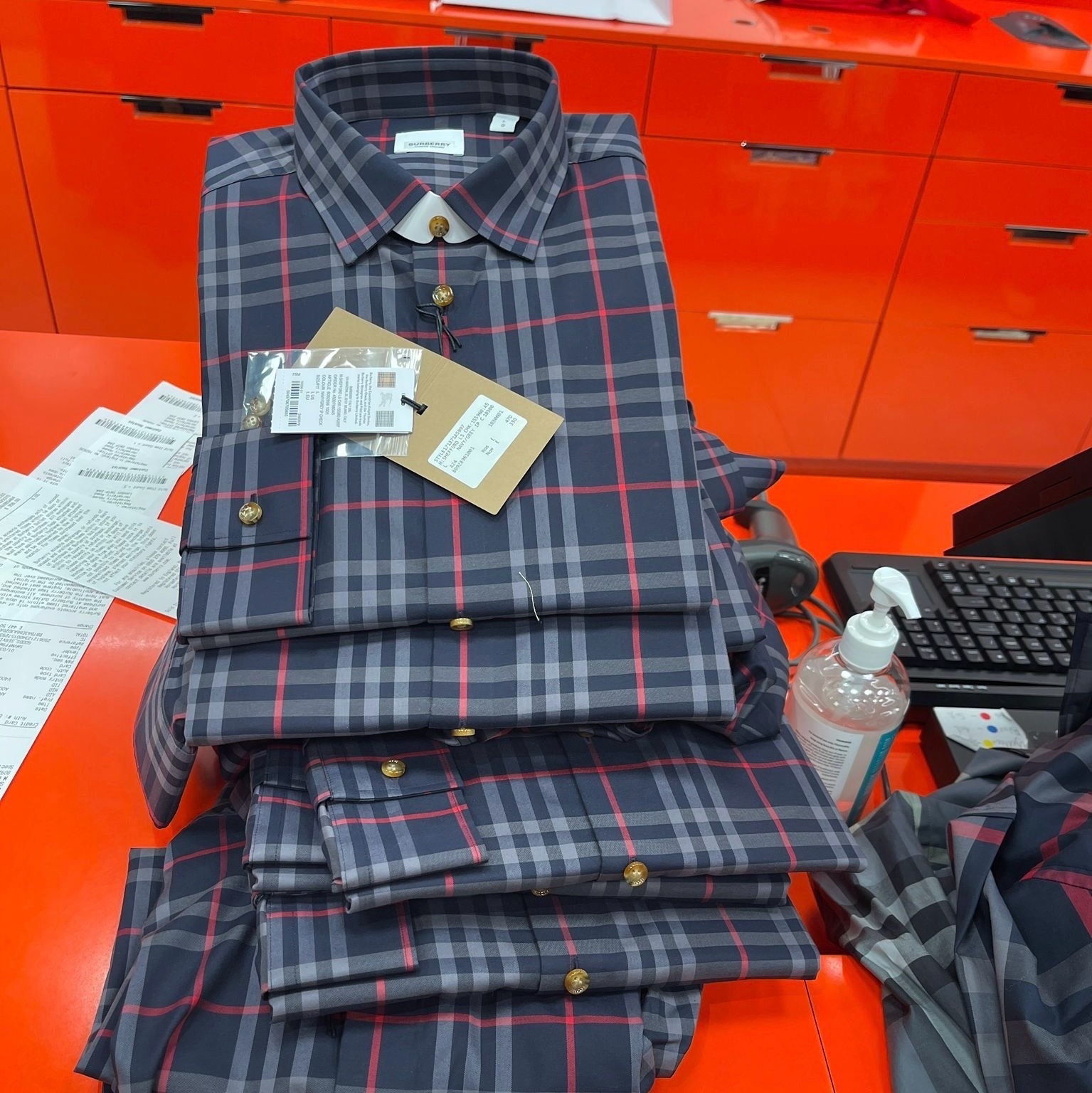 Burberry shefford men shirt navy 