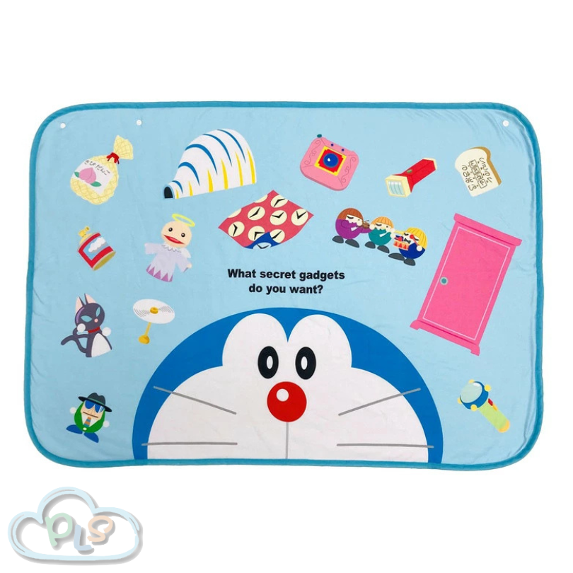 In Stock Blanket 70 X 100Cm Doraemon Blue #22824