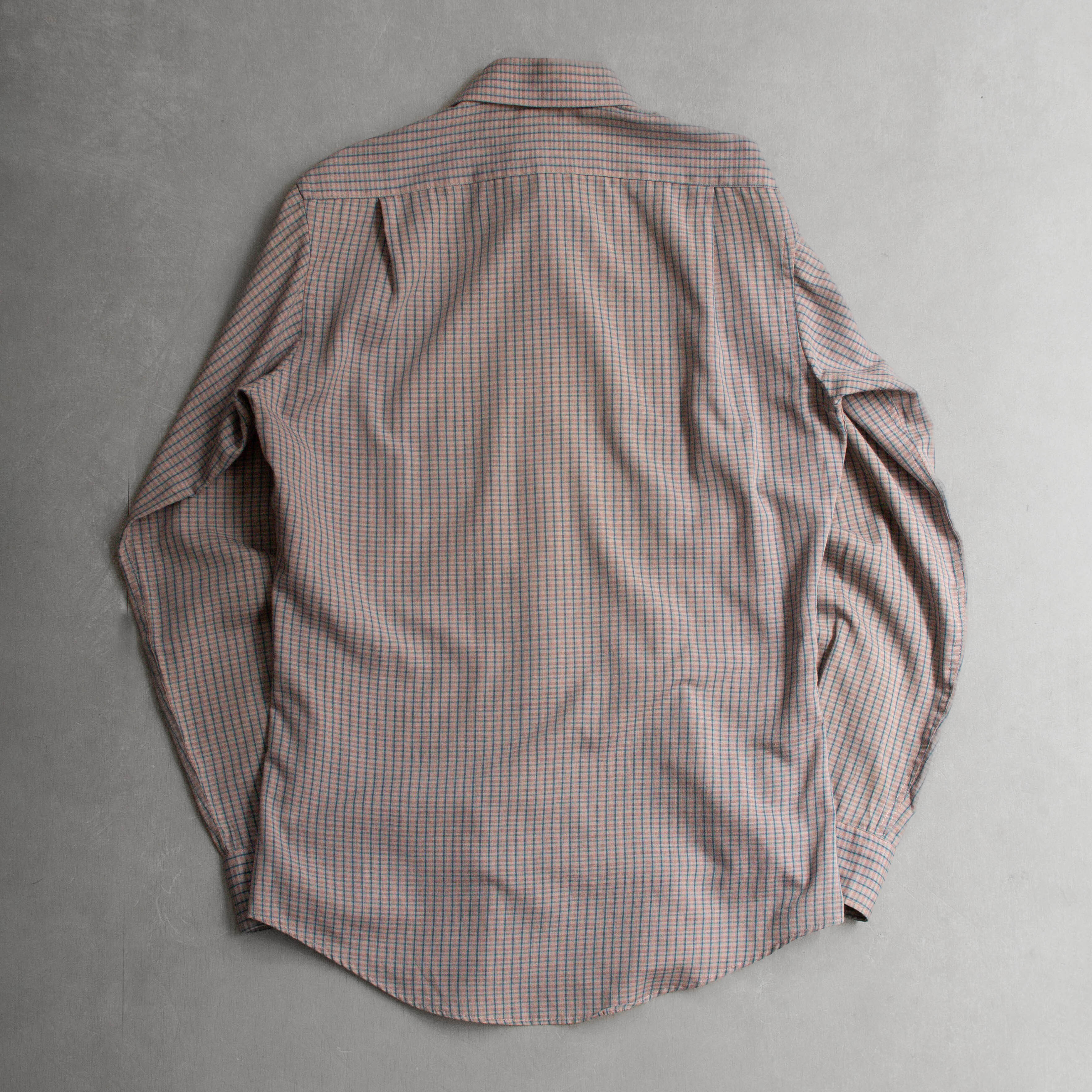 80-90S VINTAGE PLAID SHIRT 美國 卡其 格紋 長袖 襯衫