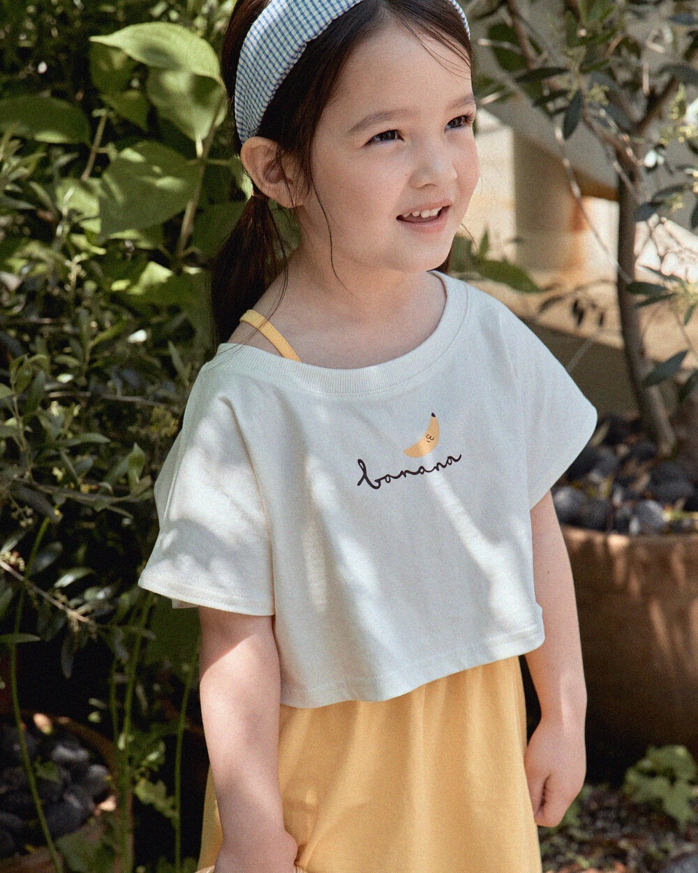 [7月第三週出貨]-香蕉短版上衣｜奶油白