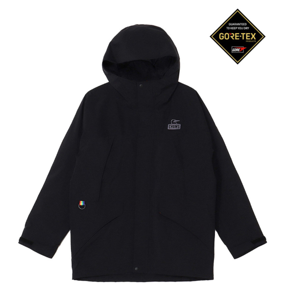 CHUMS Girl’s Spring Dale GORE-TEX Waterproof Jacket - Black | Windproof Outdoor Shell Rain Jacket / JUN25