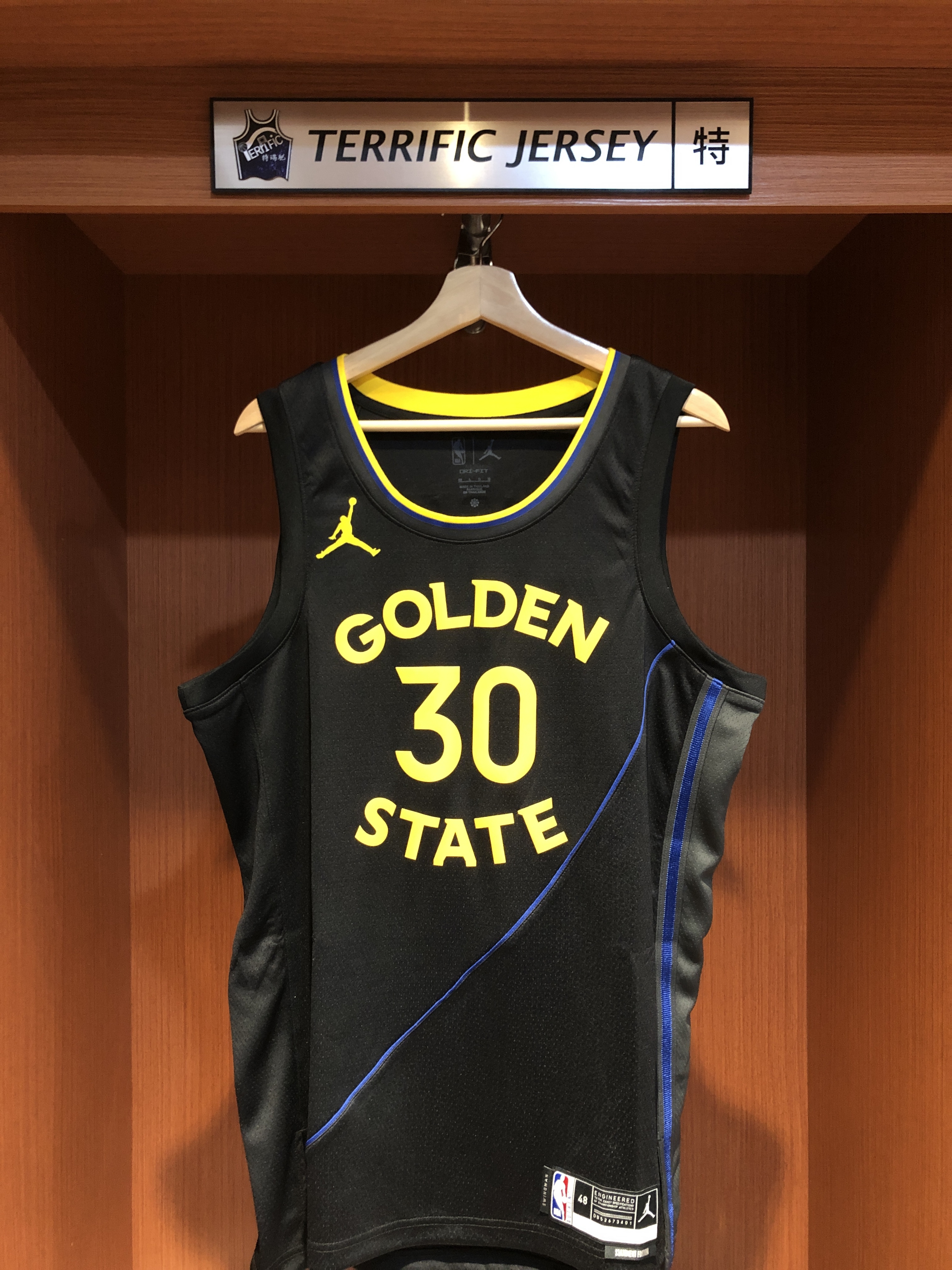 NBA球衣 Stephen Curry 金州勇士黑 Statement Jordan Swingman 球迷版 熱轉印 全新