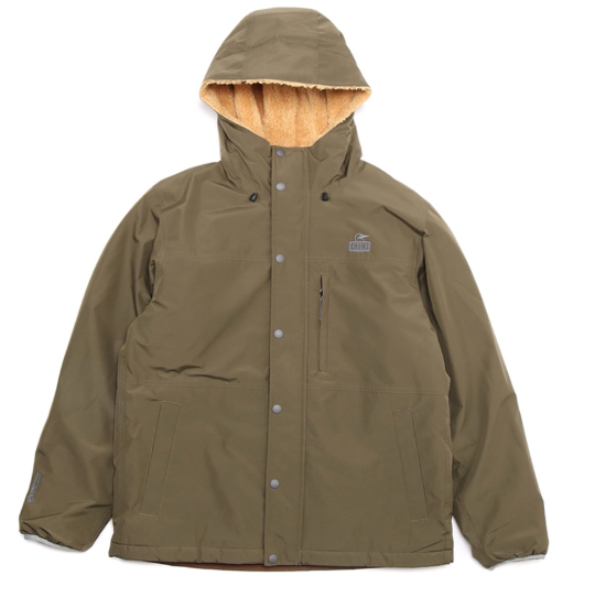 CHUMS Girl’s Elmo Reversible Hoodie Jacket - GORE-TEX WINDSTOPPER® | Dual-Sided Windproof Water-Repellent Outerwear (Green/Beige)  JUN25