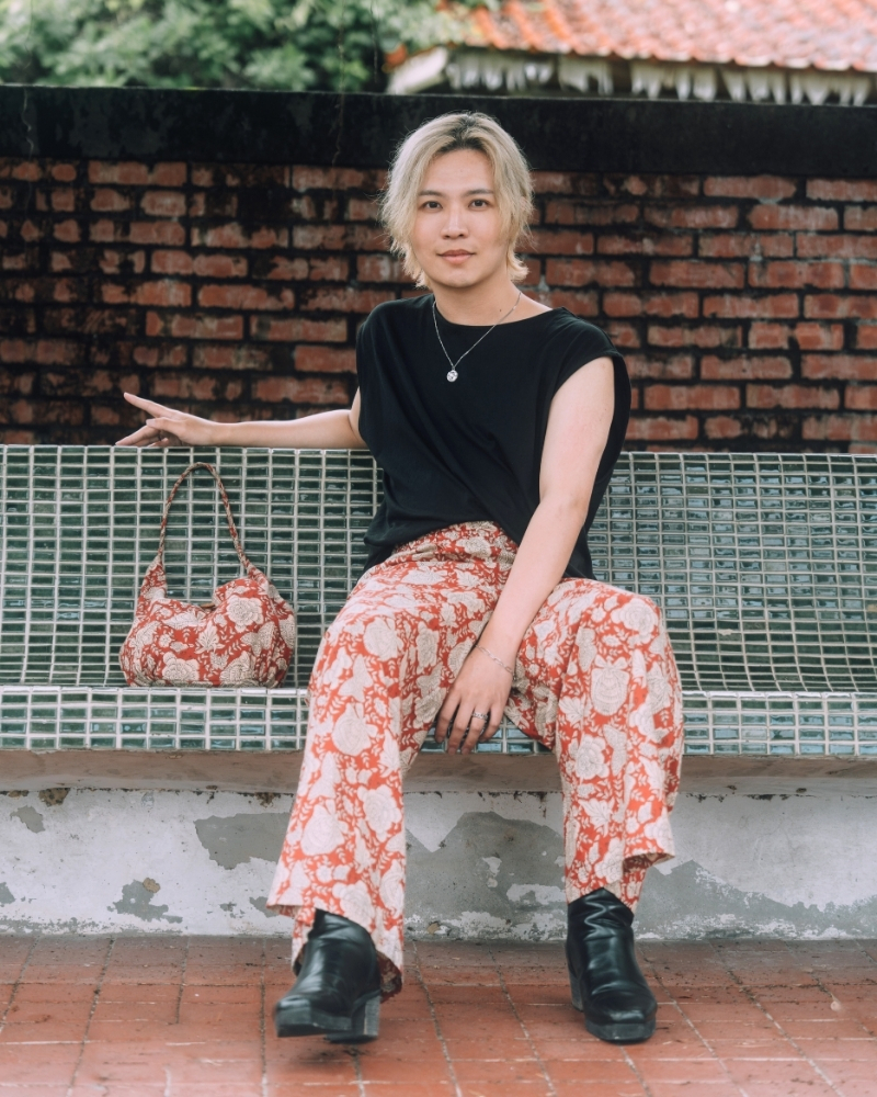 印度蓋染工藝親膚純棉 長褲 - 牡丹花