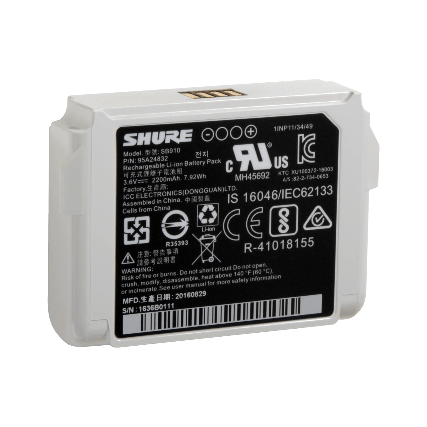 Shure SB910 Lithium-Ion Rechargeable Battery
