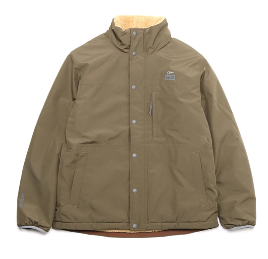 CHUMS Women’s Elmo Reversible Jacket - GORE-TEX WINDSTOPPER® | Dual-Sided Windproof Water-Repellent Hooded Coat (Green/Beige)  JUN25