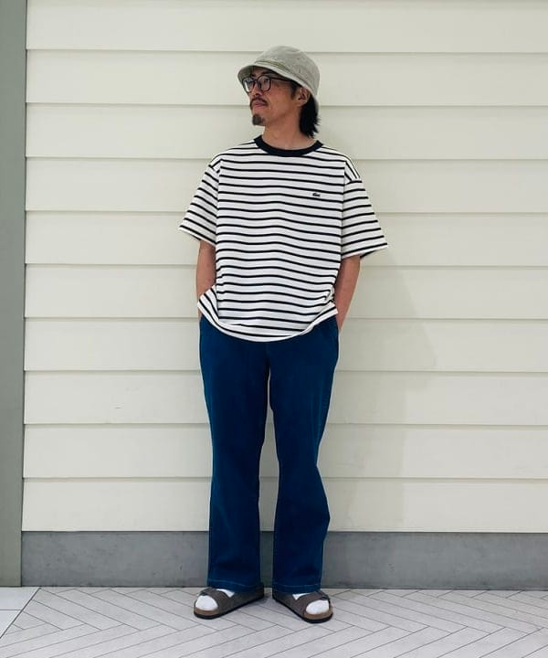 日本Beams x LACOSTE｜經典條紋短袖