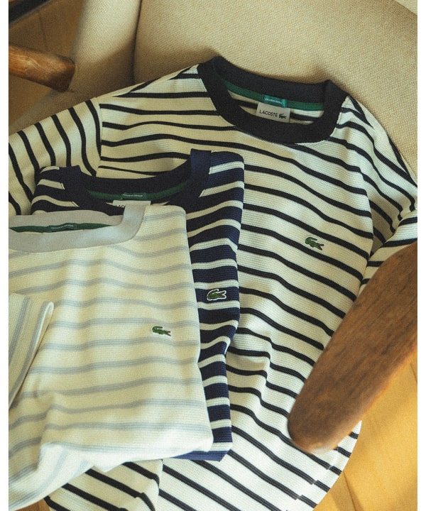 日本Beams x LACOSTE｜經典條紋短袖